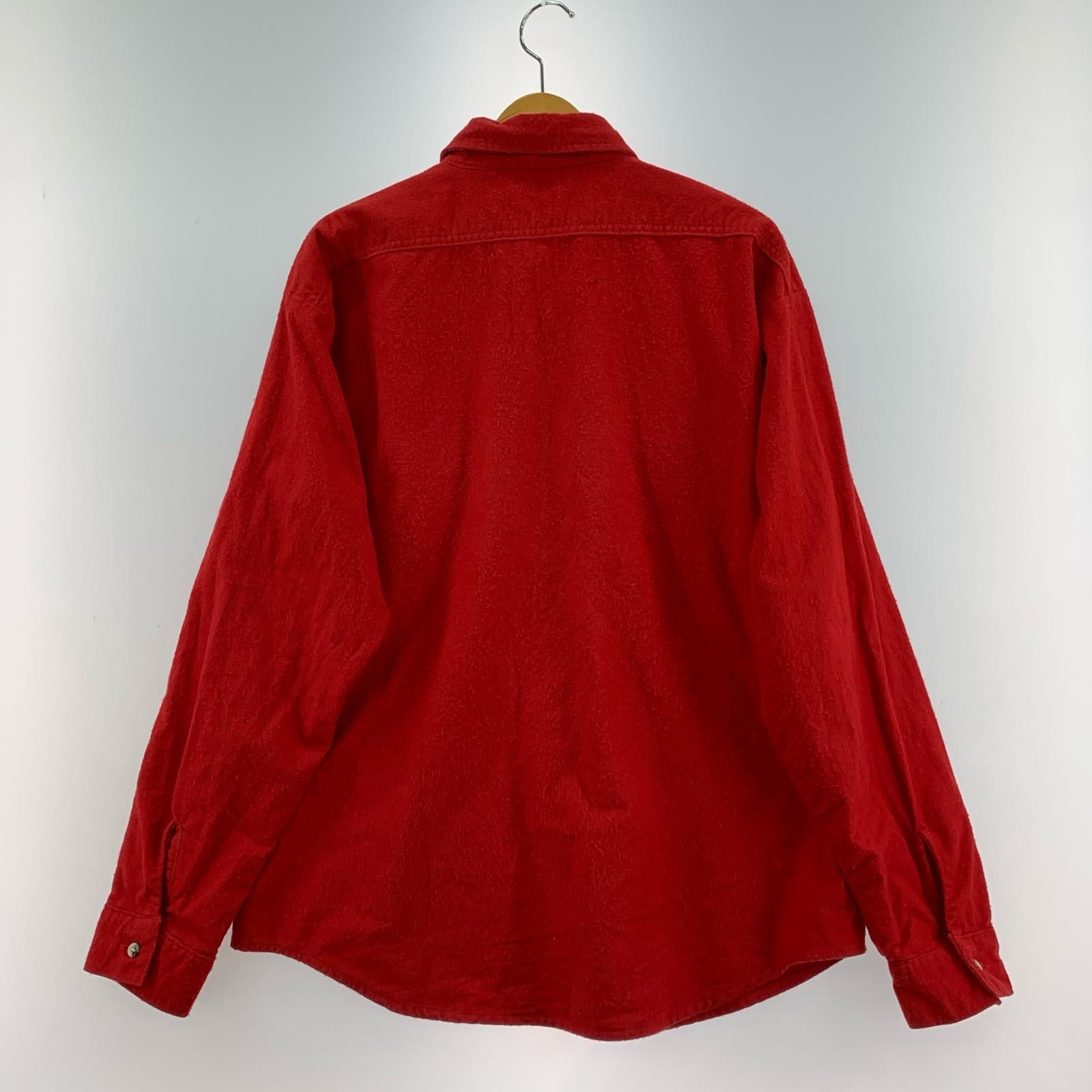 長袖シャツ 80s シャモアクロスシャツ レッド(XL) レッド