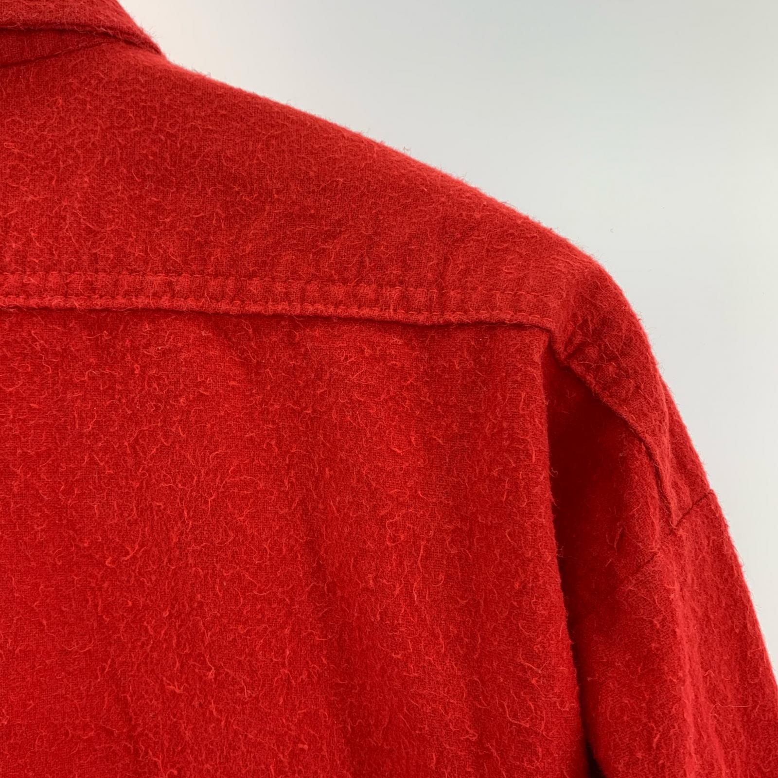 長袖シャツ 80s シャモアクロスシャツ レッド(XL) レッド