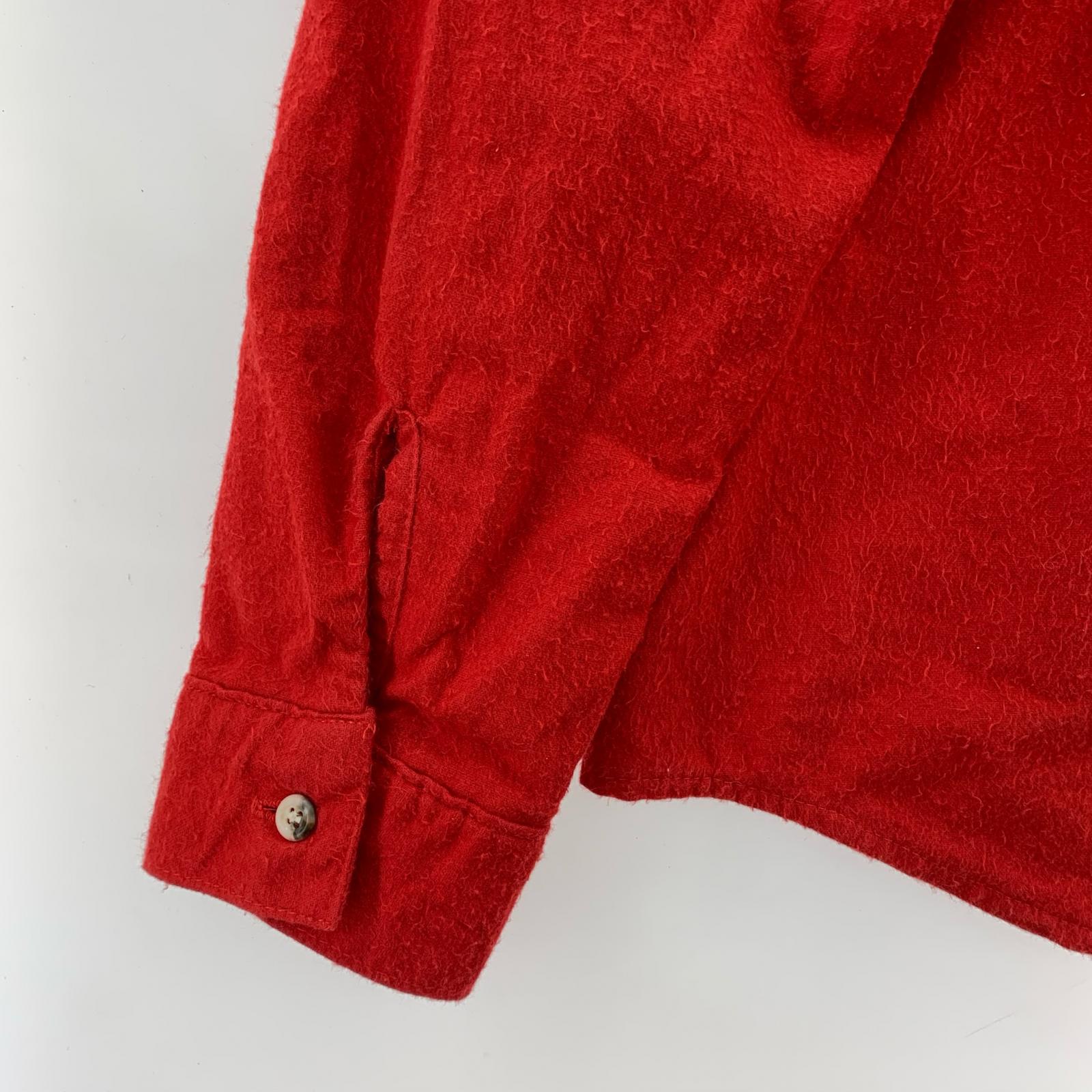 長袖シャツ 80s シャモアクロスシャツ レッド(XL) レッド