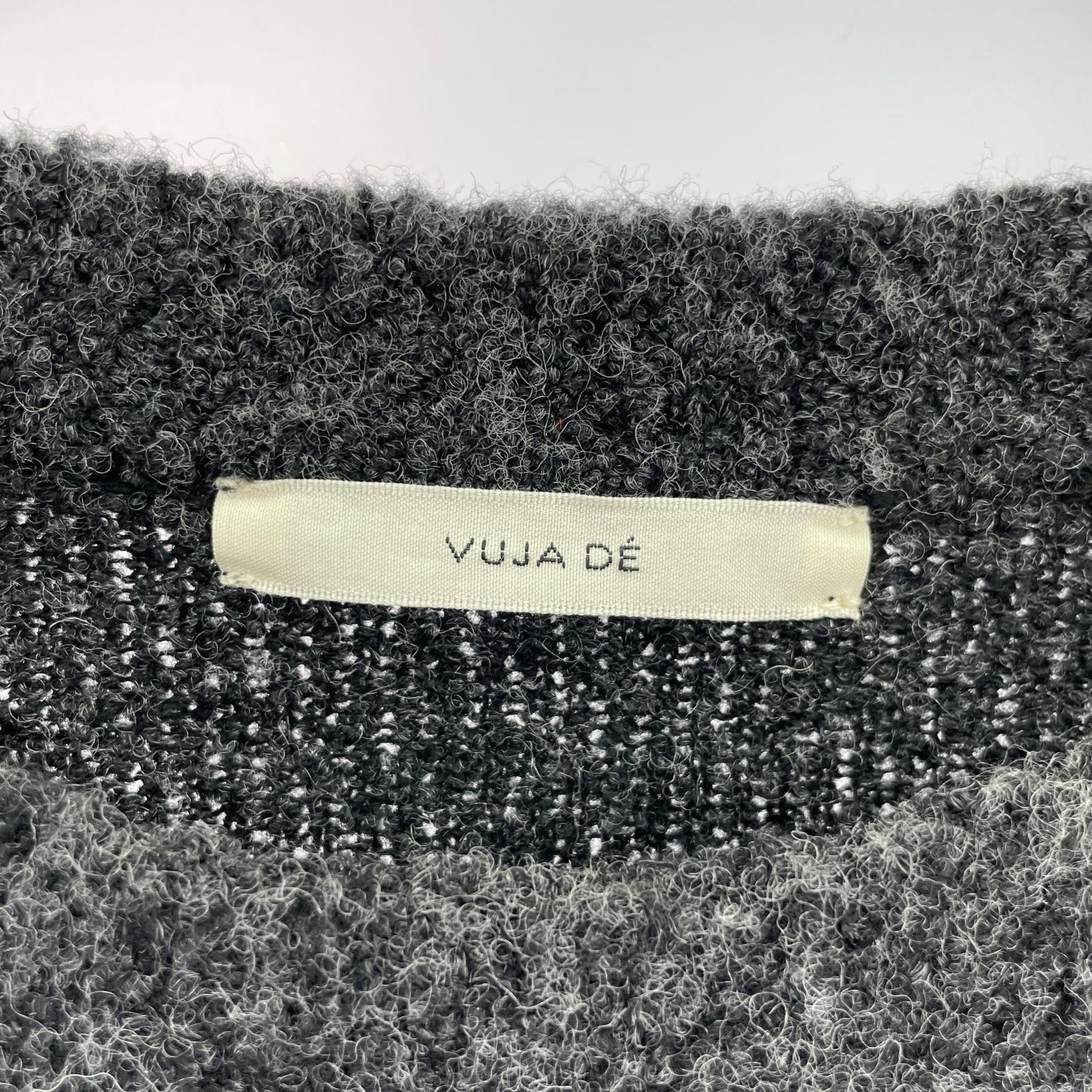 ニット VUJA DE TERRA WOOL DISTRESSED CREW NECK S グレー