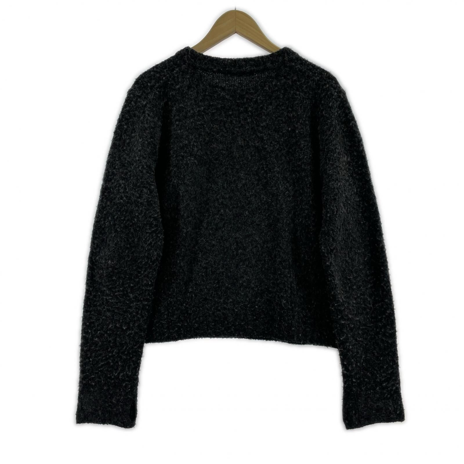 ニット VUJA DE TERRA WOOL DISTRESSED CREW NECK S グレー