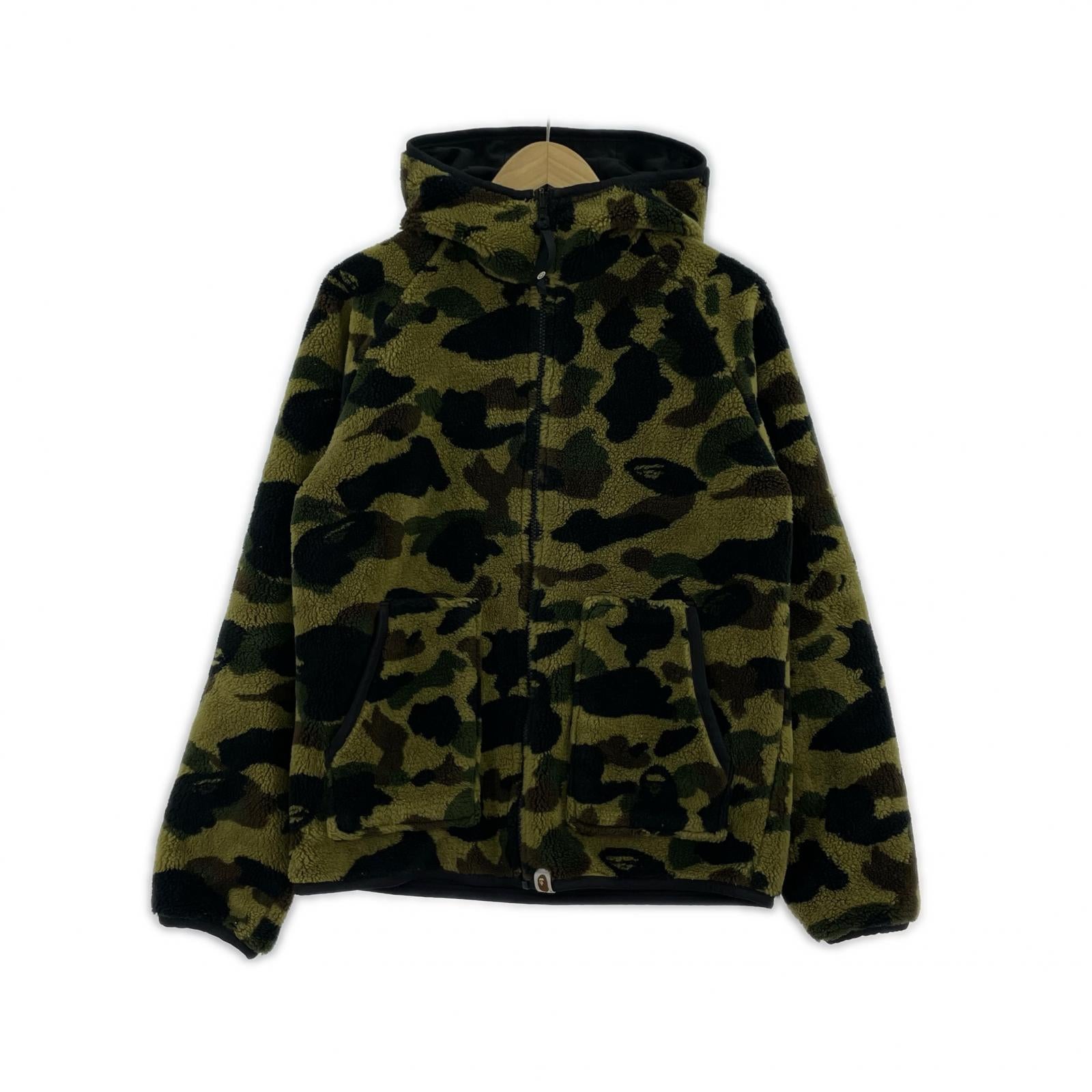 ジャケット zip hoodie 1st camo green/リバーシブル/S S