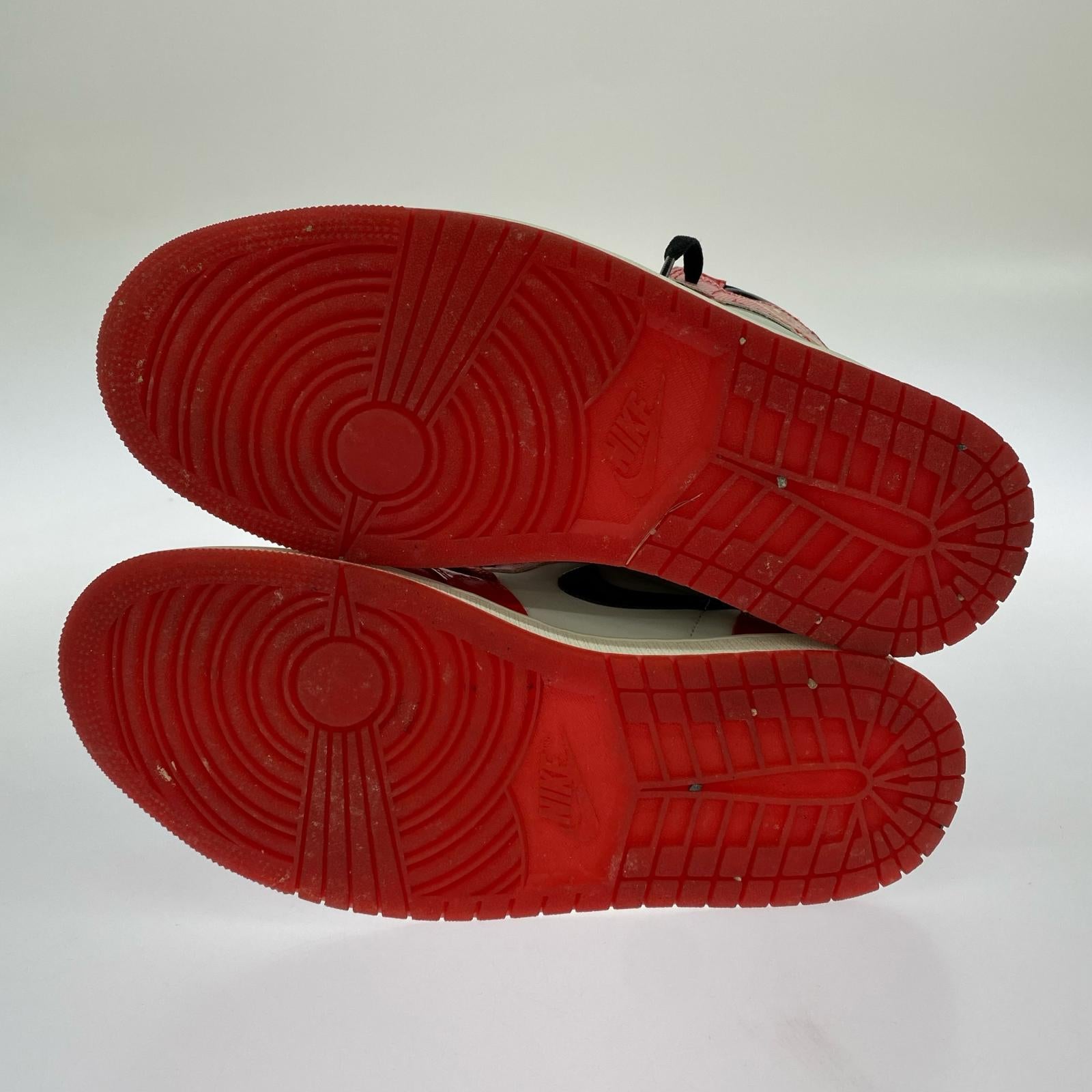 スニーカー × SPIDERMAN/AIR JORDAN 1/27.5 27cm (US9 UK8 1/2 EU44) レッド