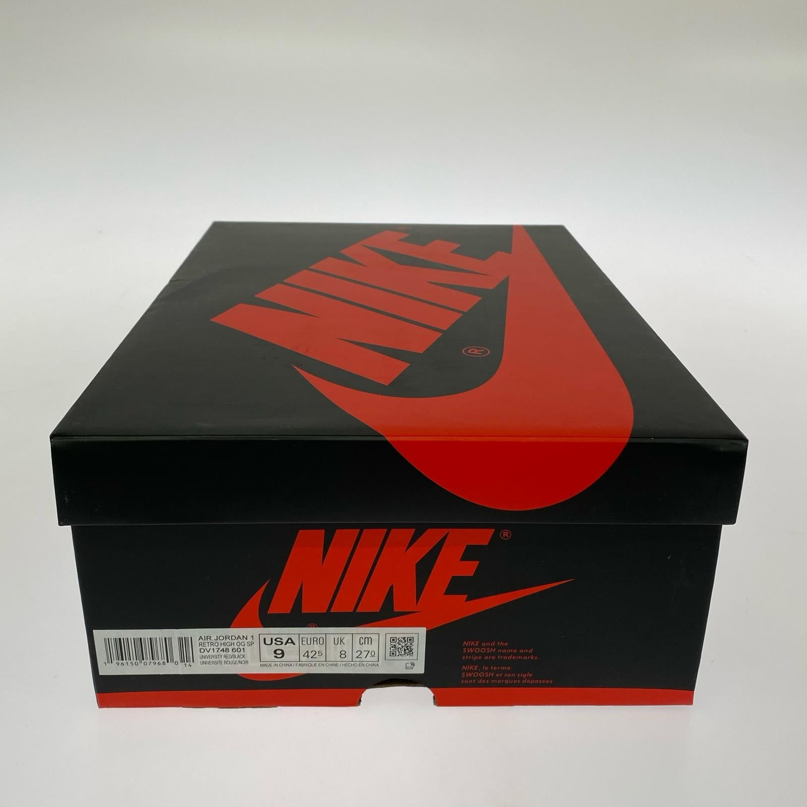 スニーカー × SPIDERMAN/AIR JORDAN 1/27.5 27cm (US9 UK8 1/2 EU44) レッド