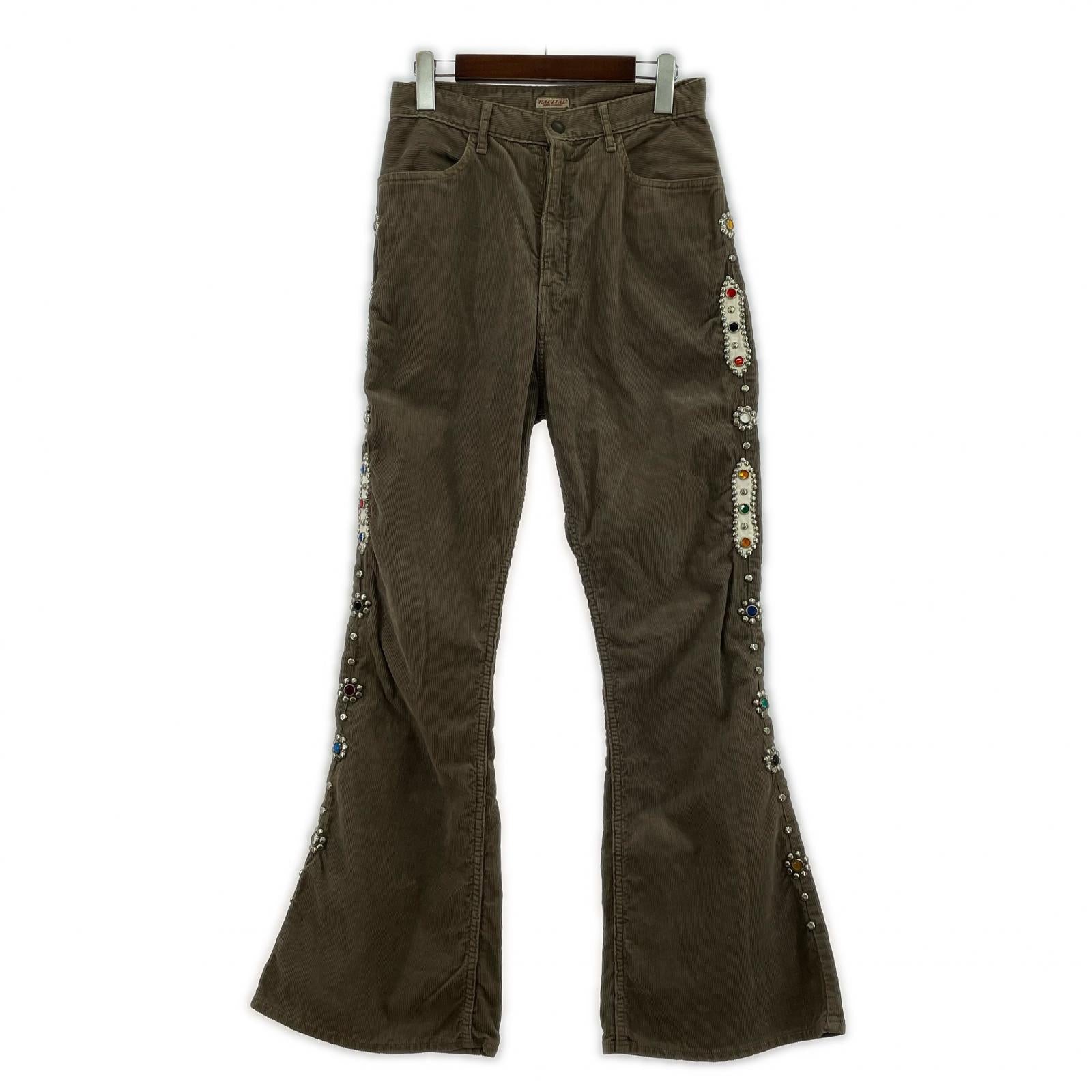 パンツ KAPITAL スタッズフレアコーデュロイパンツ S ブラウン S ブラウン