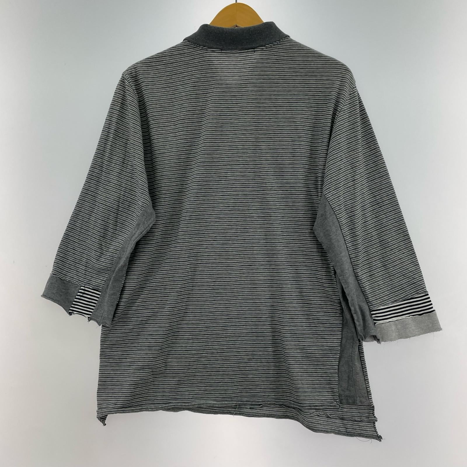 ポロシャツ UNDERCOVER 06ss T期 ダメージボーダーポロシャツ 3 グレー 3 グレー