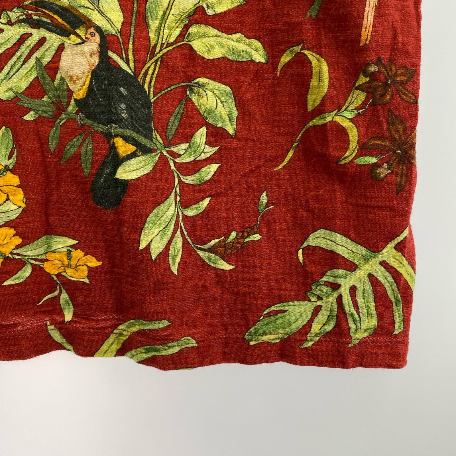 半袖Tシャツ ETRO S/S総柄プリントTee 赤 M レッド