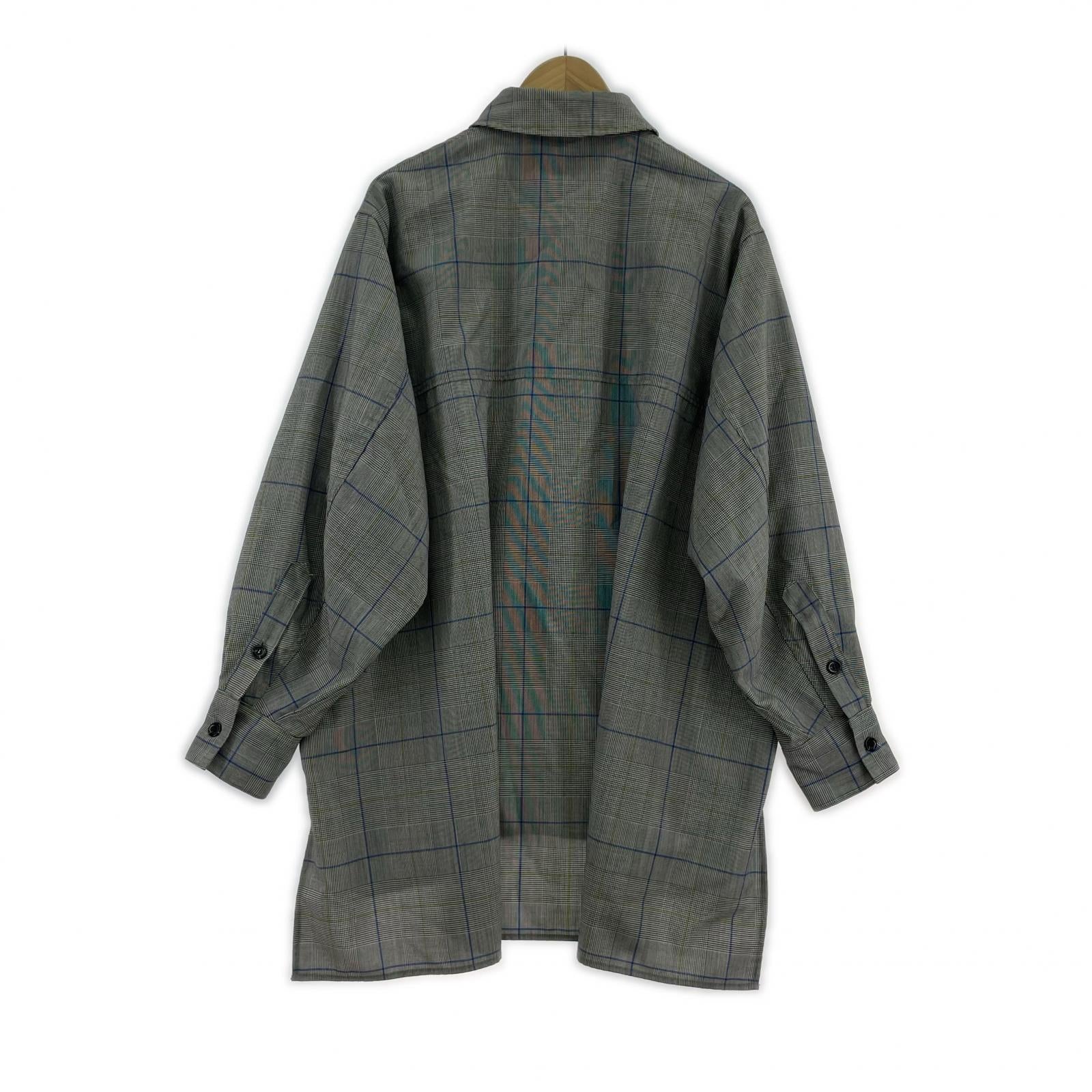 ジャケット CHECK LONG SHIRT/ウール/GRY (1) 1 グレー