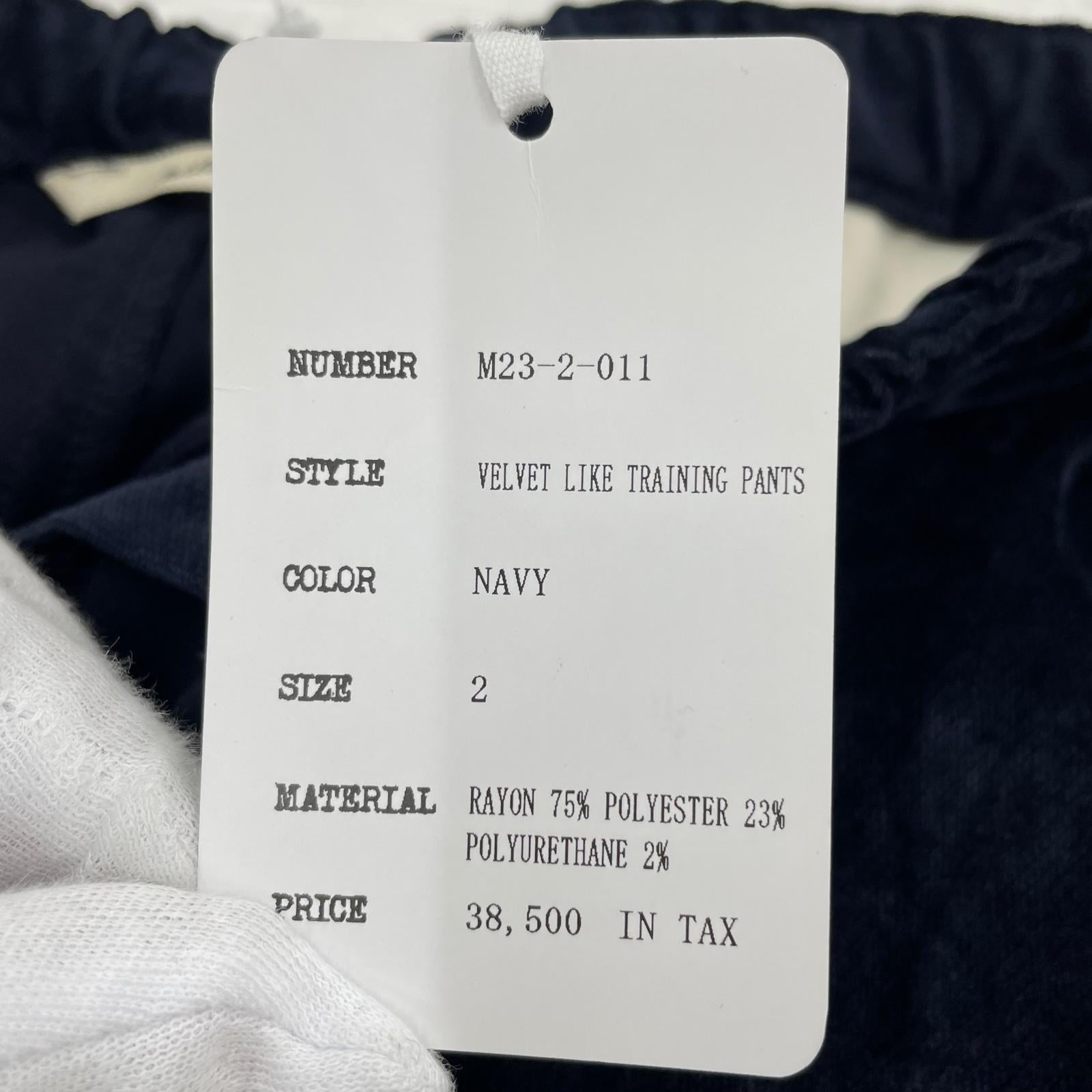 パンツ mill VELVET LIKE TRAINING PANTS 2 ネイビー 2 ネイビー