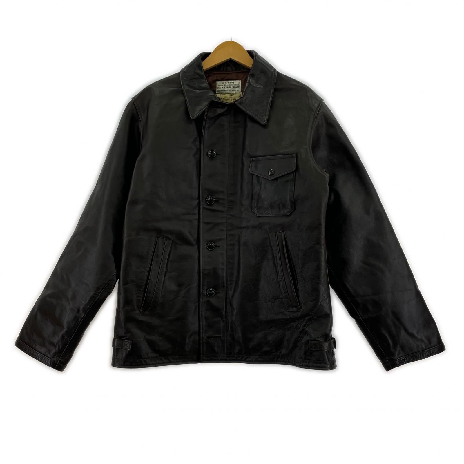 レザージャケット DECK HORSE HIDE 茶 (XL) ブラウン