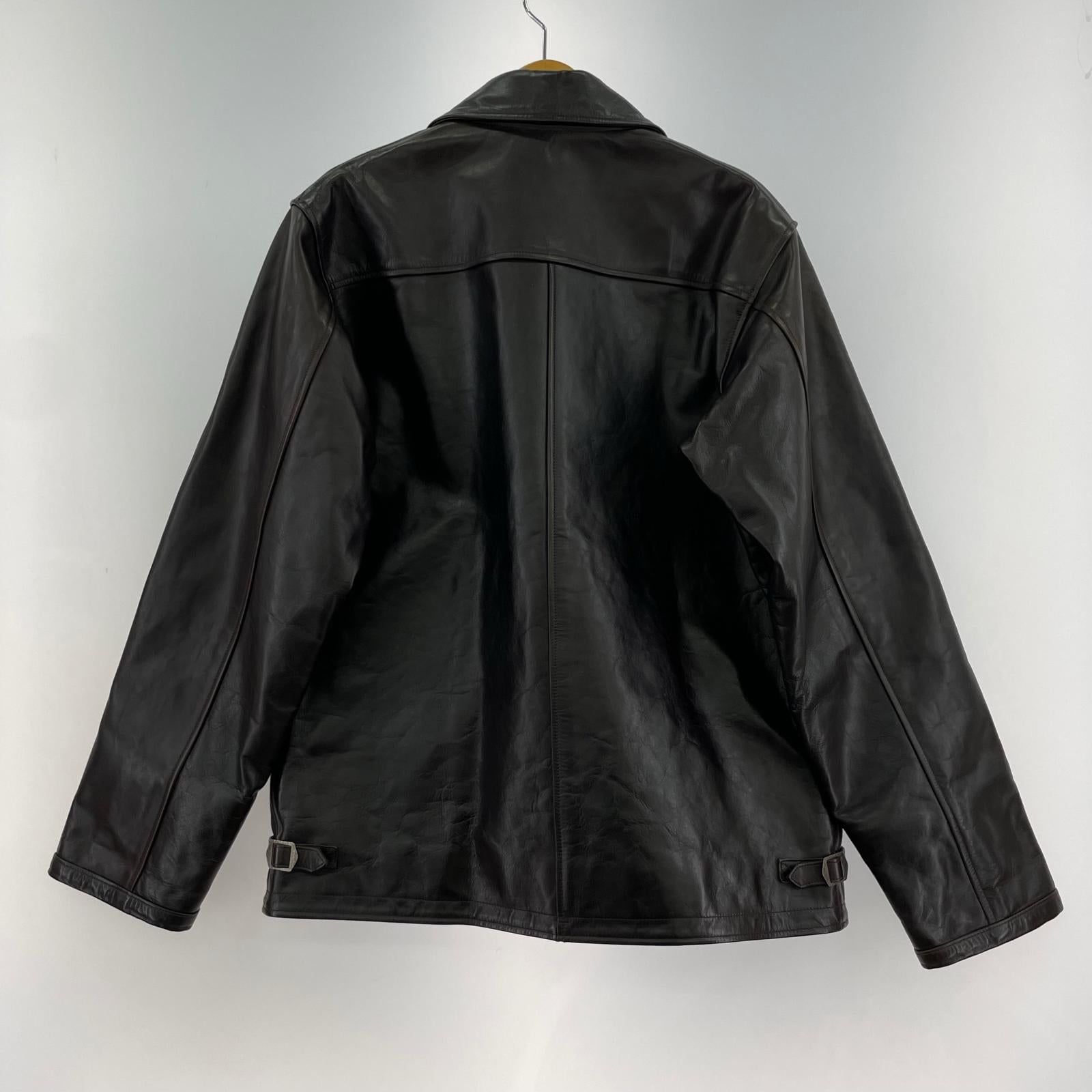 レザージャケット DECK HORSE HIDE 茶 (XL) ブラウン