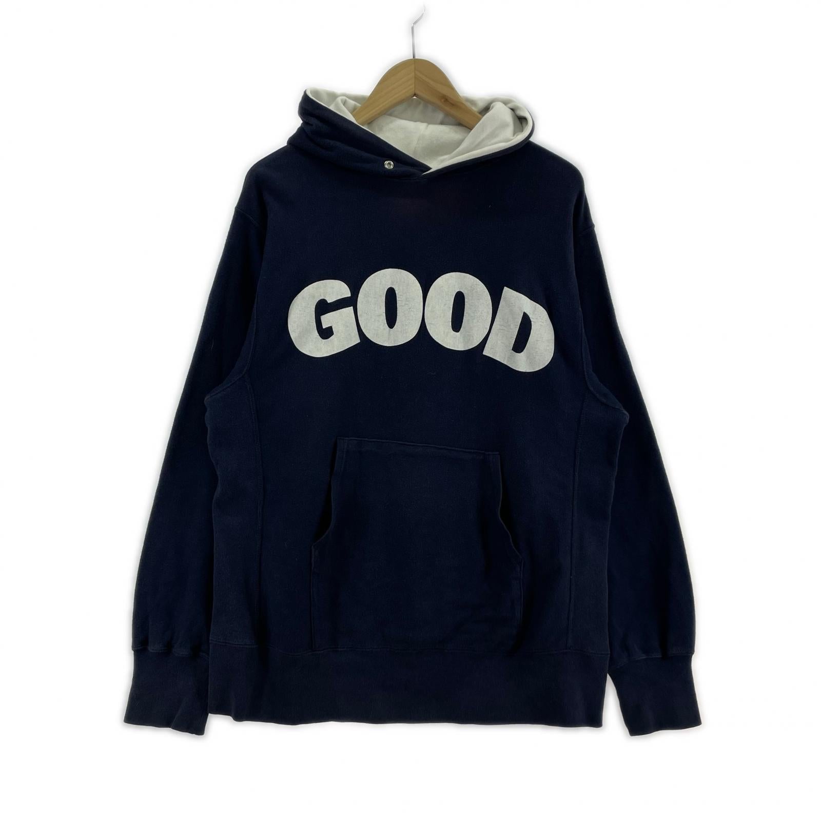 パーカー GOODENOUGH 初期 95年製 ビッグE POパーカー ネイビー ネイビー