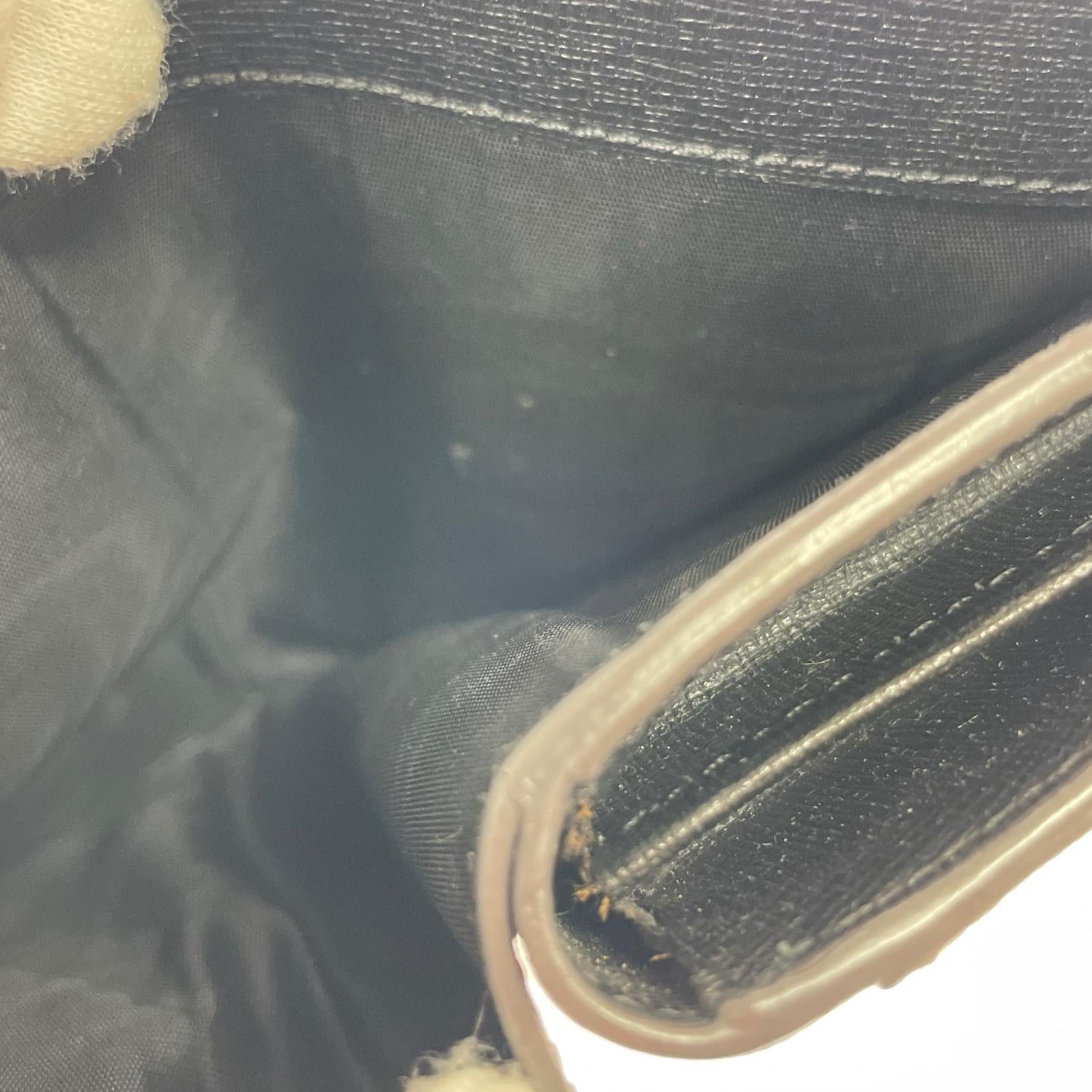 コンパクトウォレット 二つ折り財布/レザー/BLK ブラック