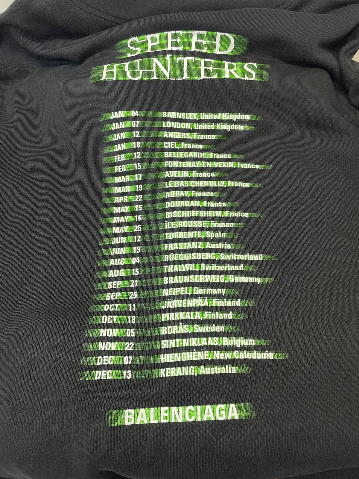 BALENCIAGA 19SS SPEED HUNTERS ZIP UP HOODIE XS 黒