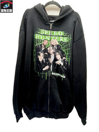 BALENCIAGA 19SS SPEED HUNTERS ZIP UP HOODIE XS 黒