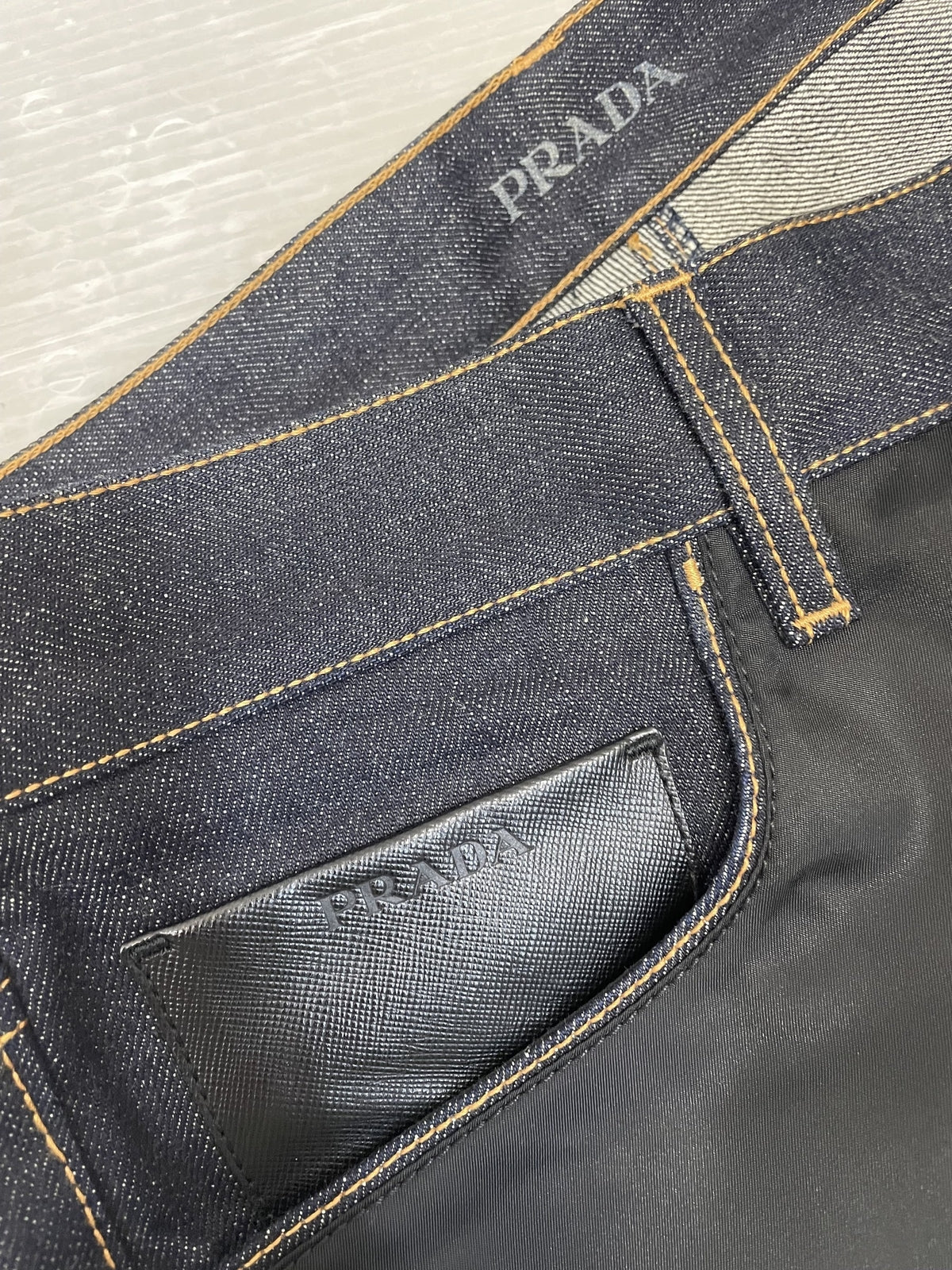 PRADA 09SS ナイロンドッキングデニムパンツ 30