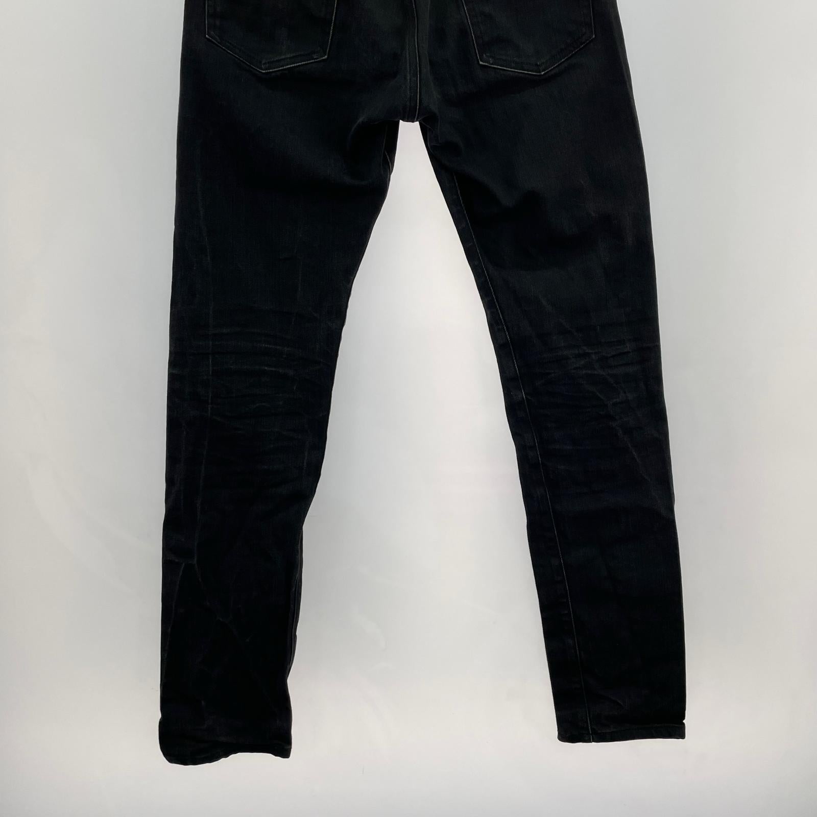 デニムパンツ RIGID DENIM TAPERED PANTS 黒 (W32) 46 ブラック