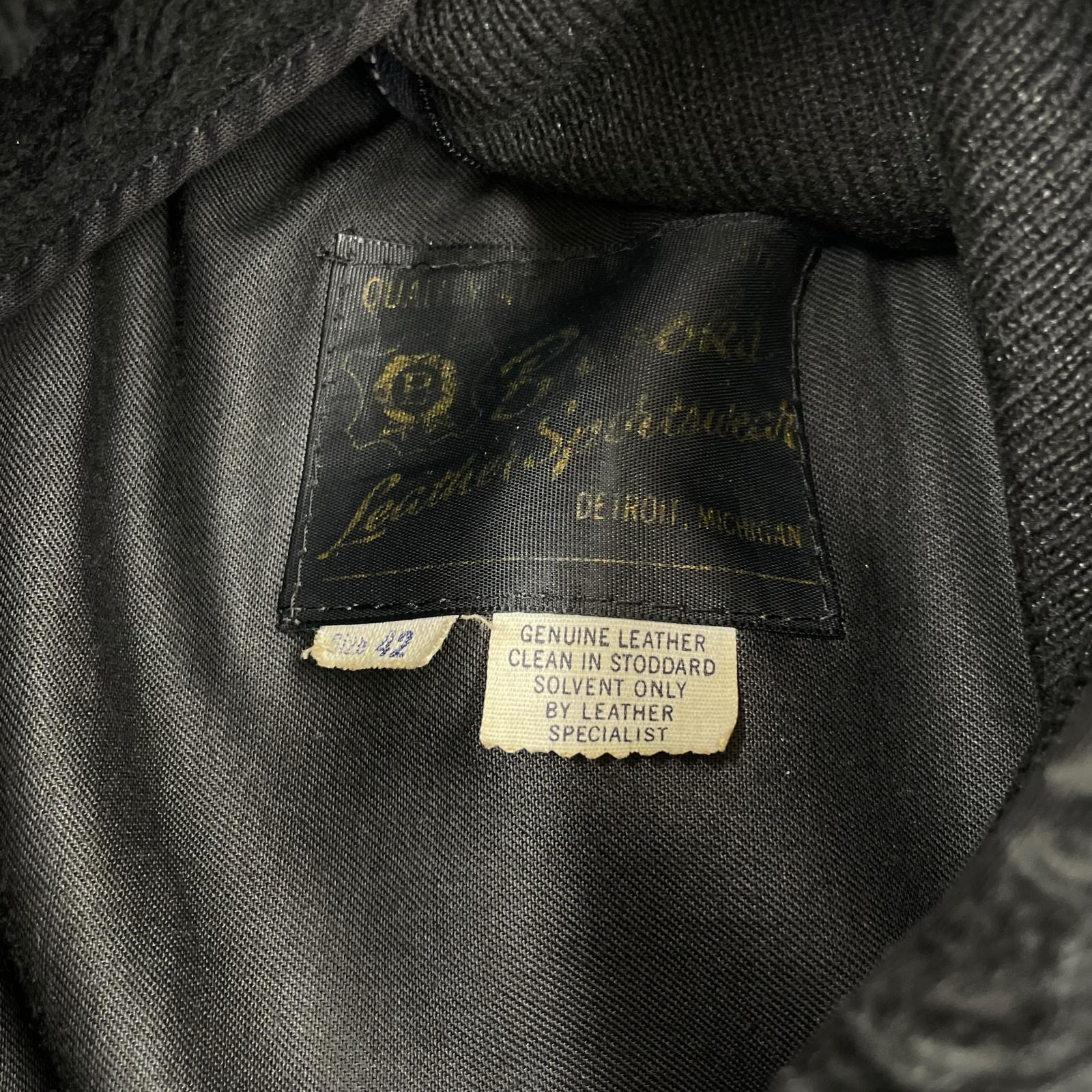 レザージャケット 60s~70s Brooks ライナー シングル ライダース (42) 42 ブラック