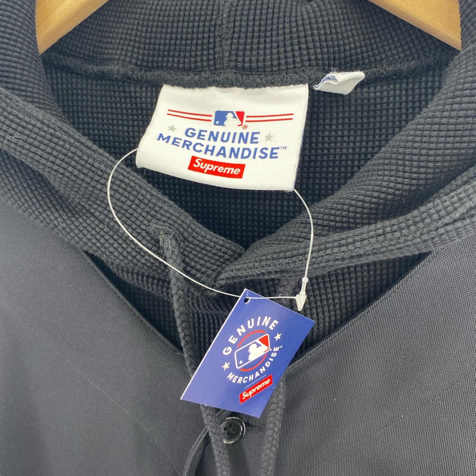 長袖シャツ Supreme 25AW Hooded Baseball Jersey White Sox XXL 黒 ブラック
