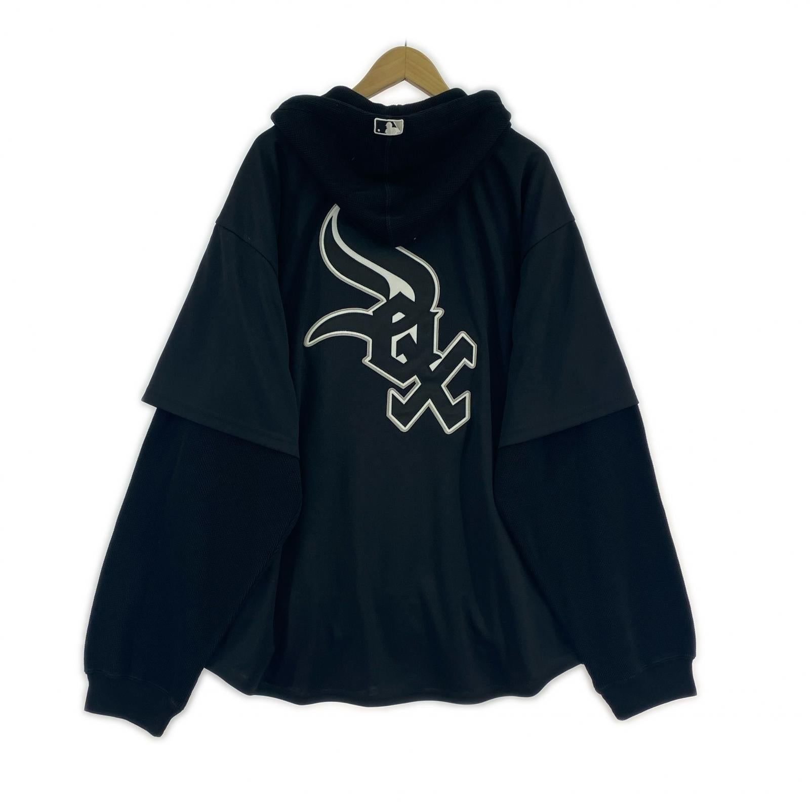 長袖シャツ Supreme 25AW Hooded Baseball Jersey White Sox XXL 黒 ブラック