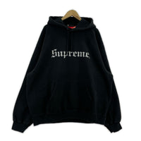 パーカー Supreme 25AW Washed Old English Hooded Black XXL 黒 ブラック
