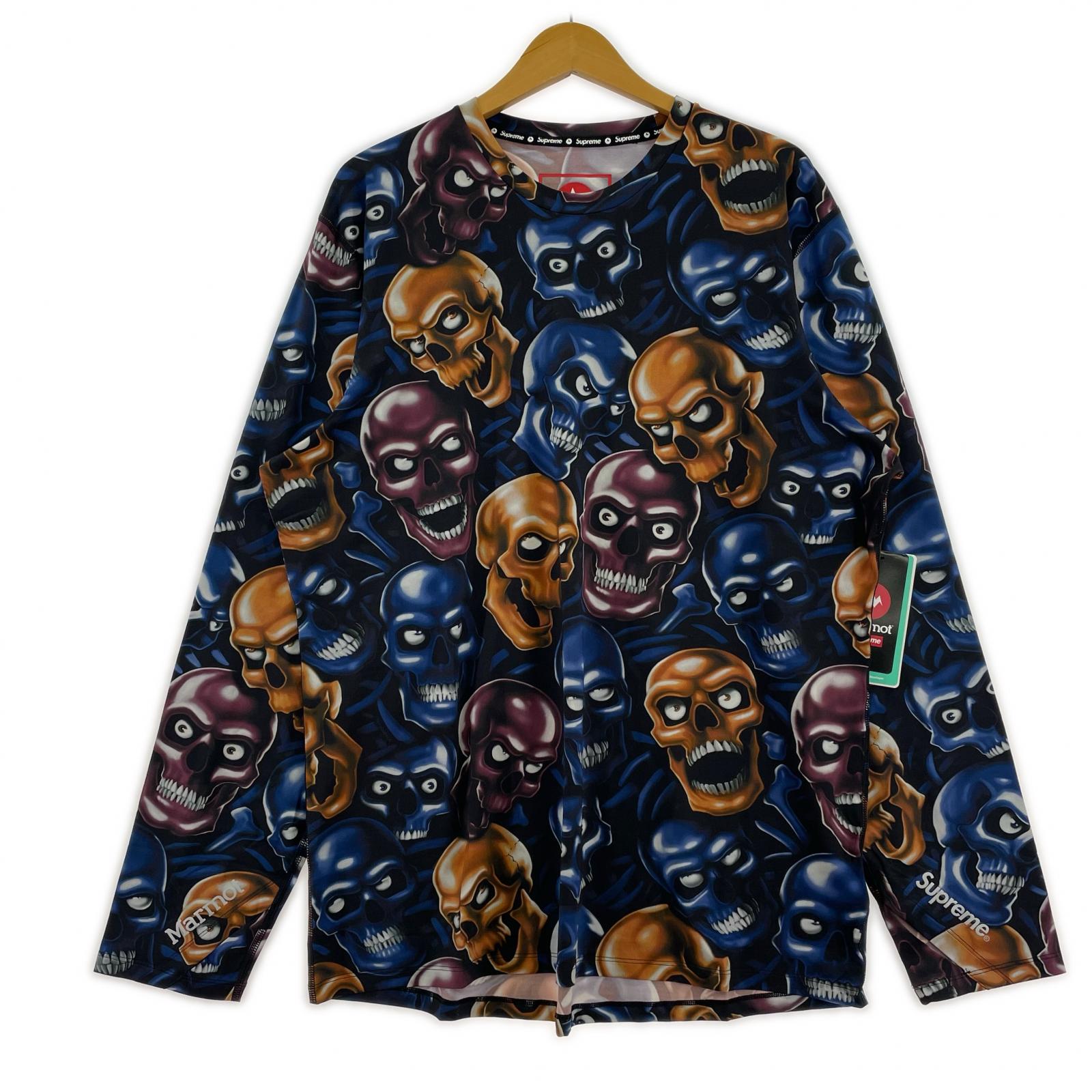 長袖Tシャツ Supreme×Marmot 25AW Base Layer L/S Top Skull XXL Skull Pile