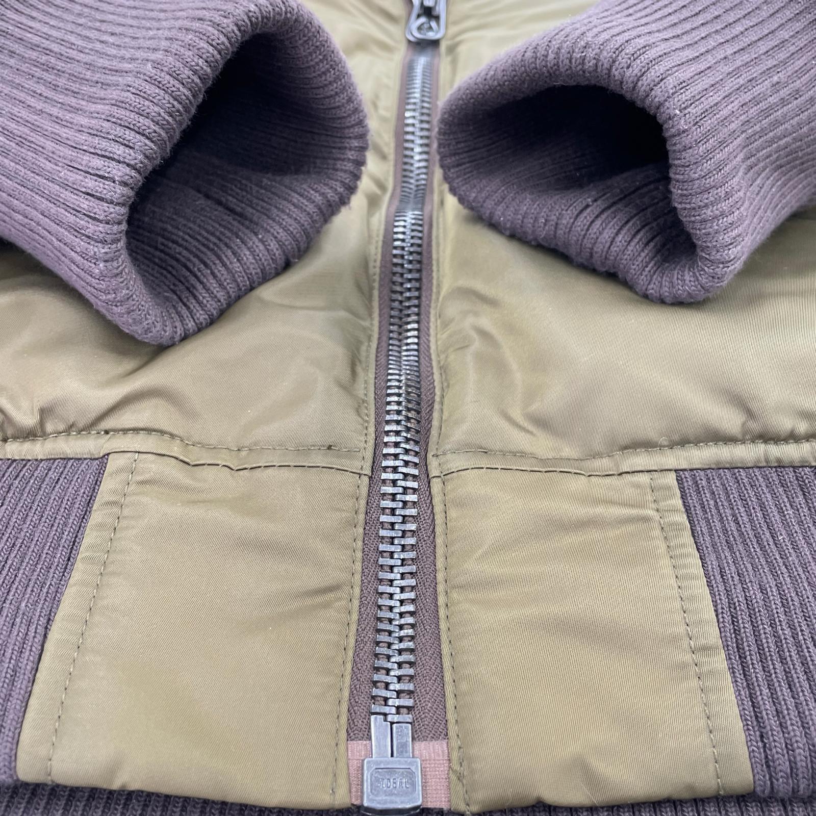 ジャケット VANSON フライトジャケット カーキ (L) L ブラウン