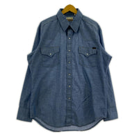 長袖シャツ 70s Sears ウエスタンシャツ ブルー(L) ブルー
