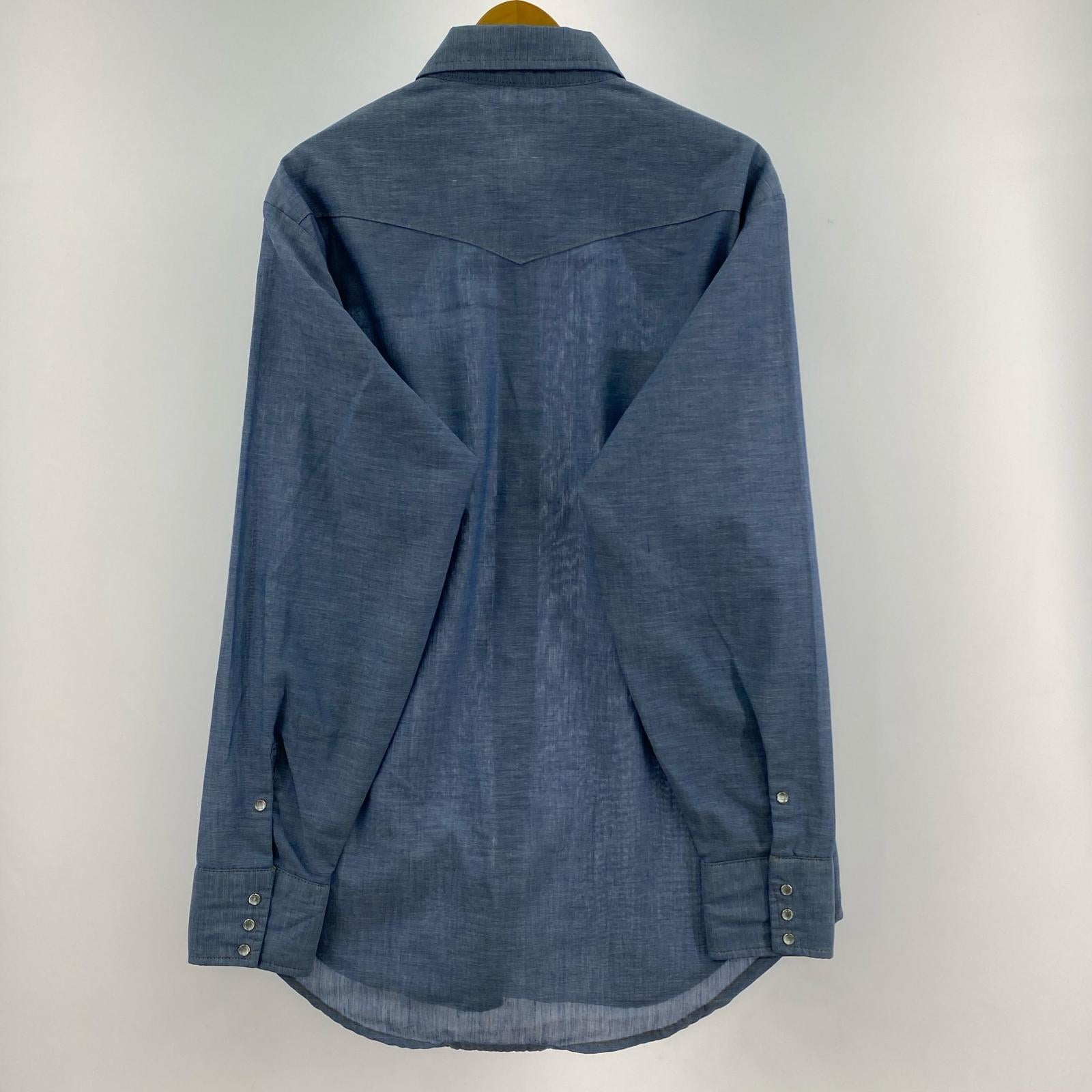 長袖シャツ 70s Sears ウエスタンシャツ ブルー(L) ブルー
