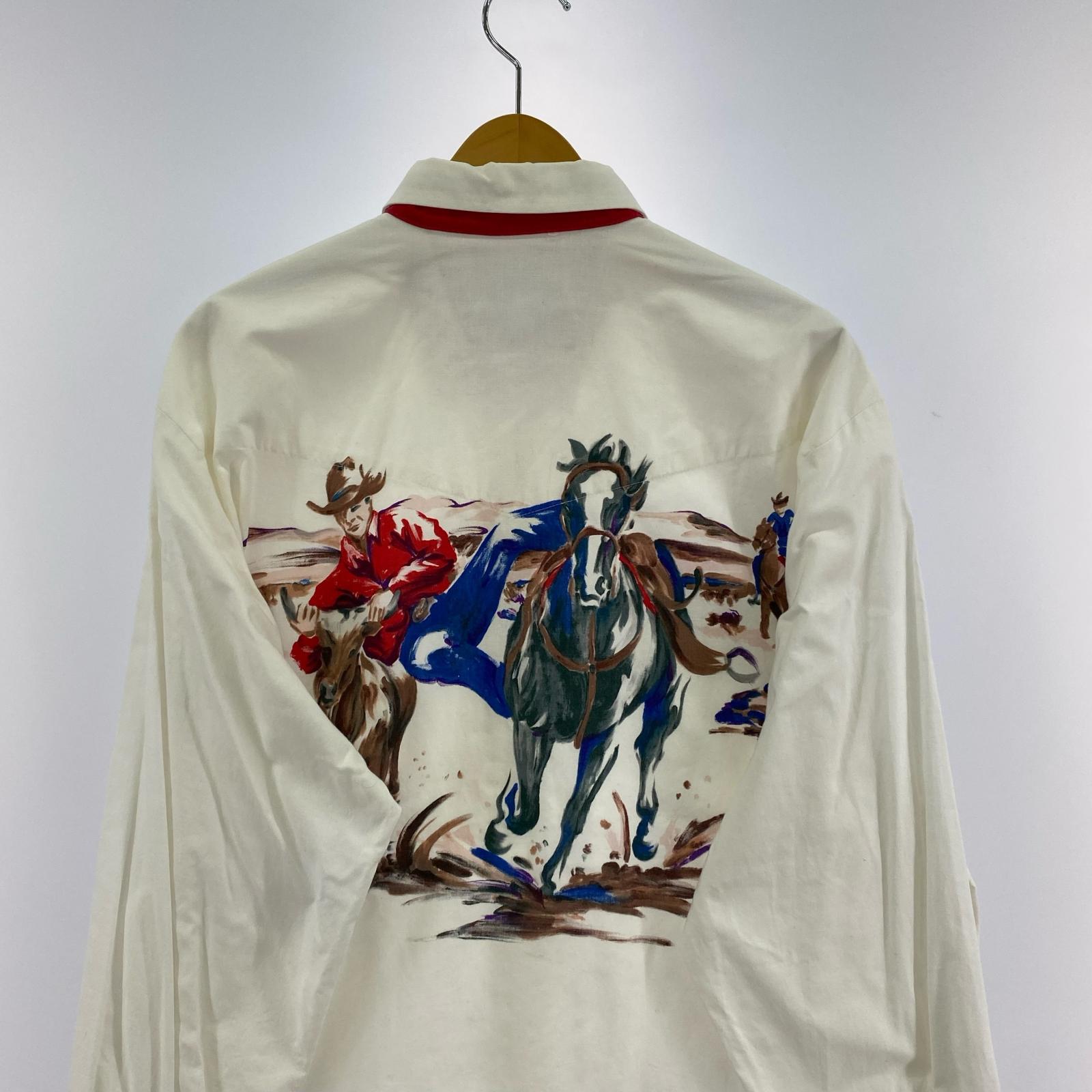 長袖シャツ 80s バックペイント ホワイト(XL) ホワイト