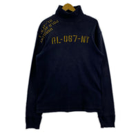 スウェット 90s POLO SPORTS US NAVY タートルネック ネイビー(L) L ネイビー