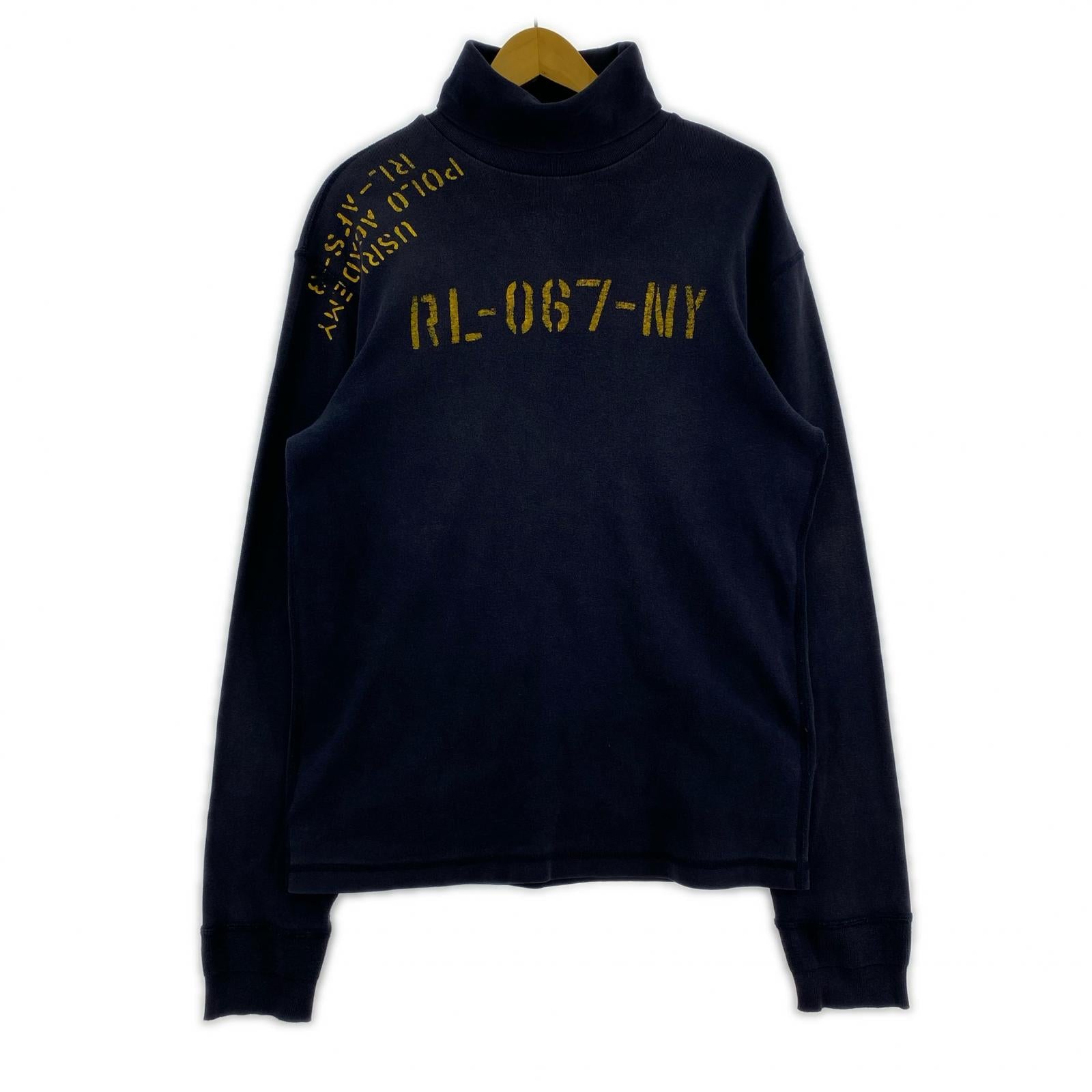 スウェット 90s POLO SPORTS US NAVY タートルネック ネイビー(L) L ネイビー