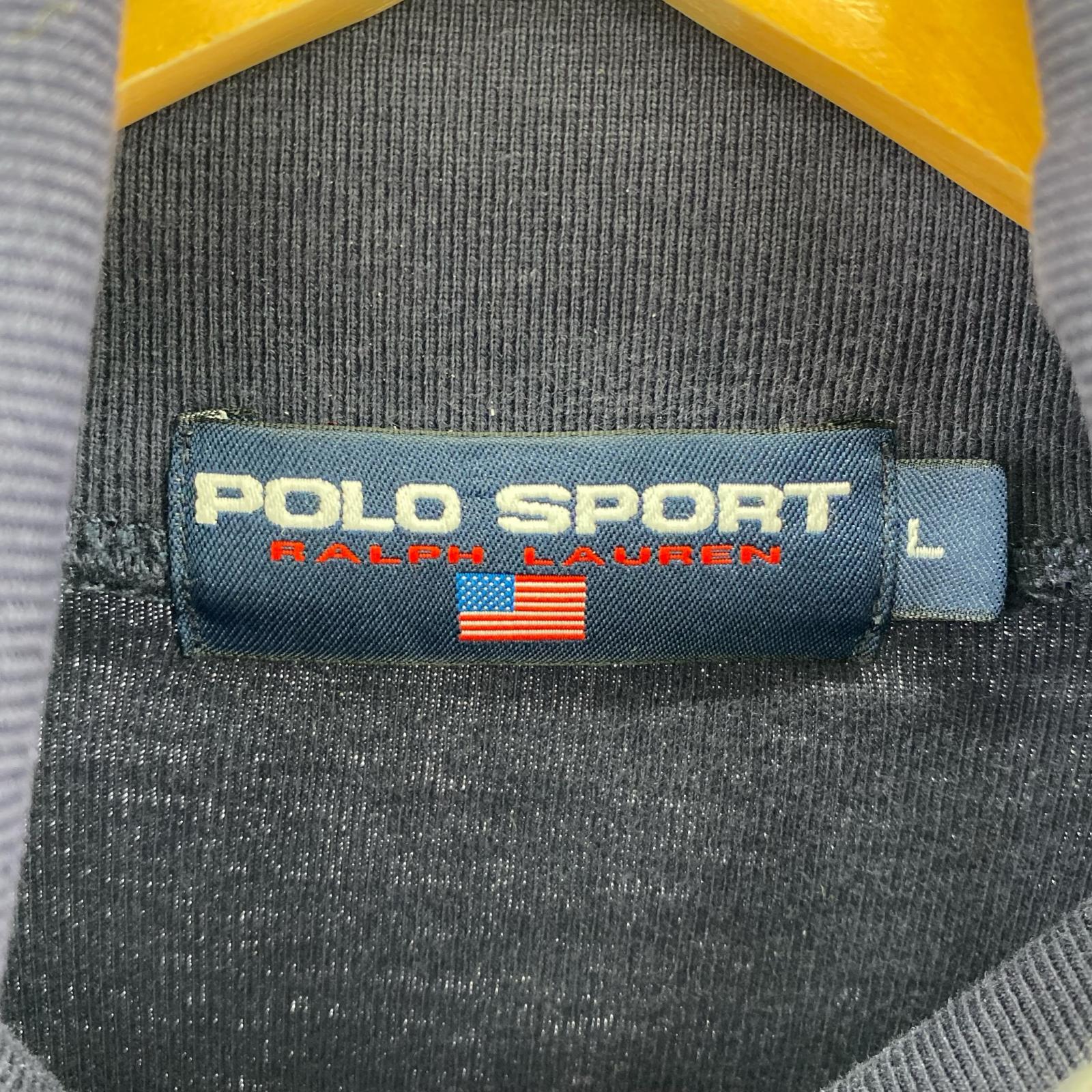スウェット 90s POLO SPORTS US NAVY タートルネック ネイビー(L) L ネイビー