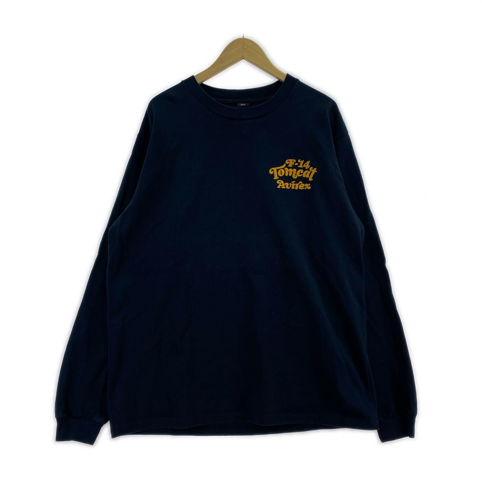長袖Tシャツ サガラ トムキャット 刺繍 LS カットソー 紺 2XL ネイビー