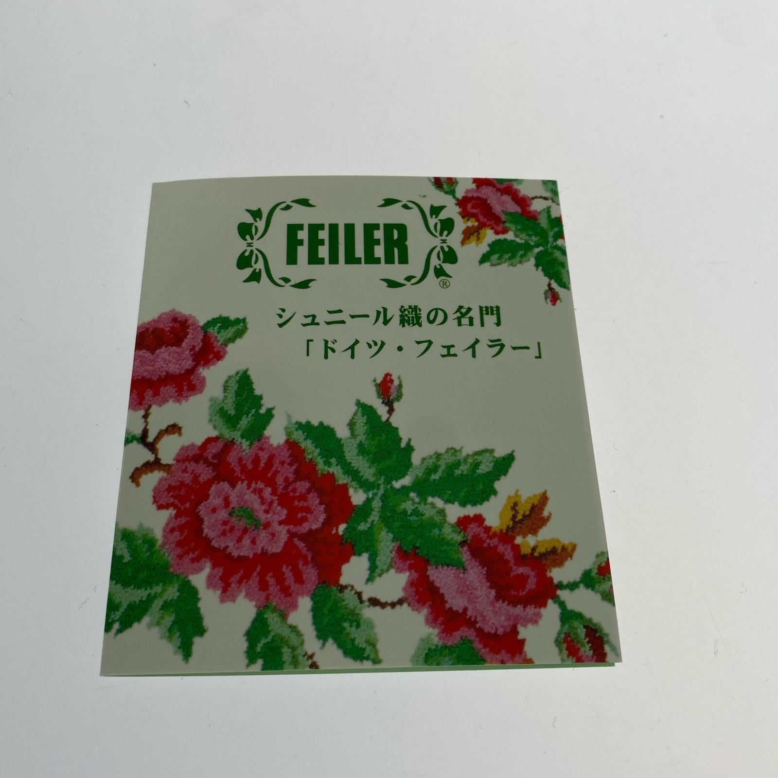 ハンドバッグ FEILER 花柄 黒 ブラック