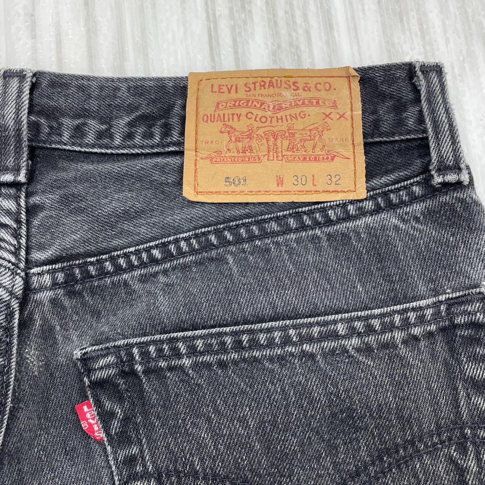 デニムパンツ 90s 501 ブラックデニム 黒 30 ブラック