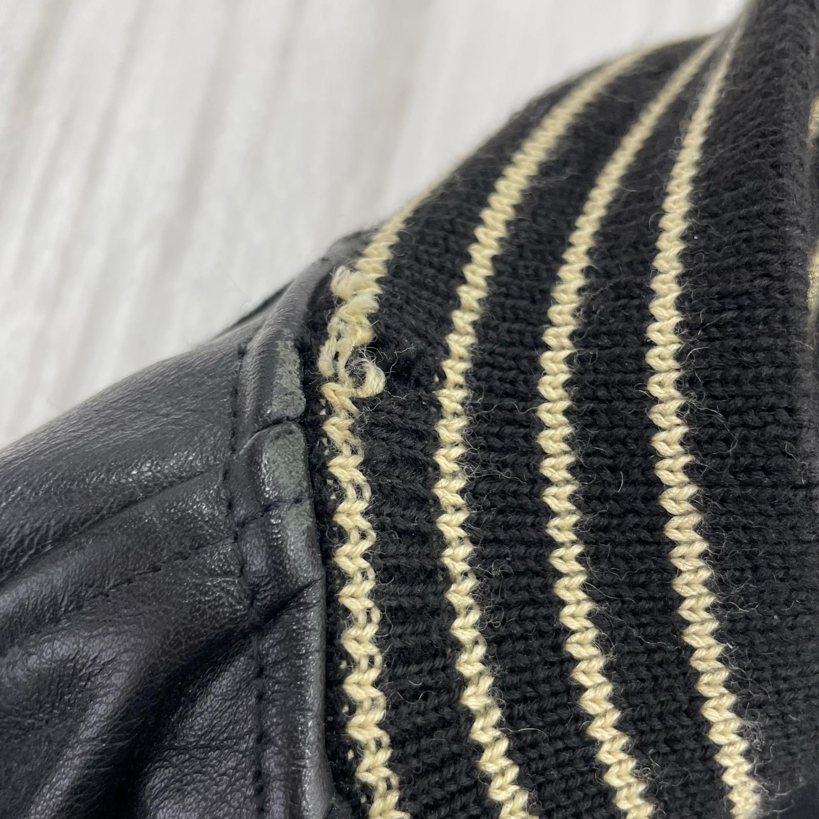 ジャケット Whiteville 虎 袖レザースタジャン 38 ブラック