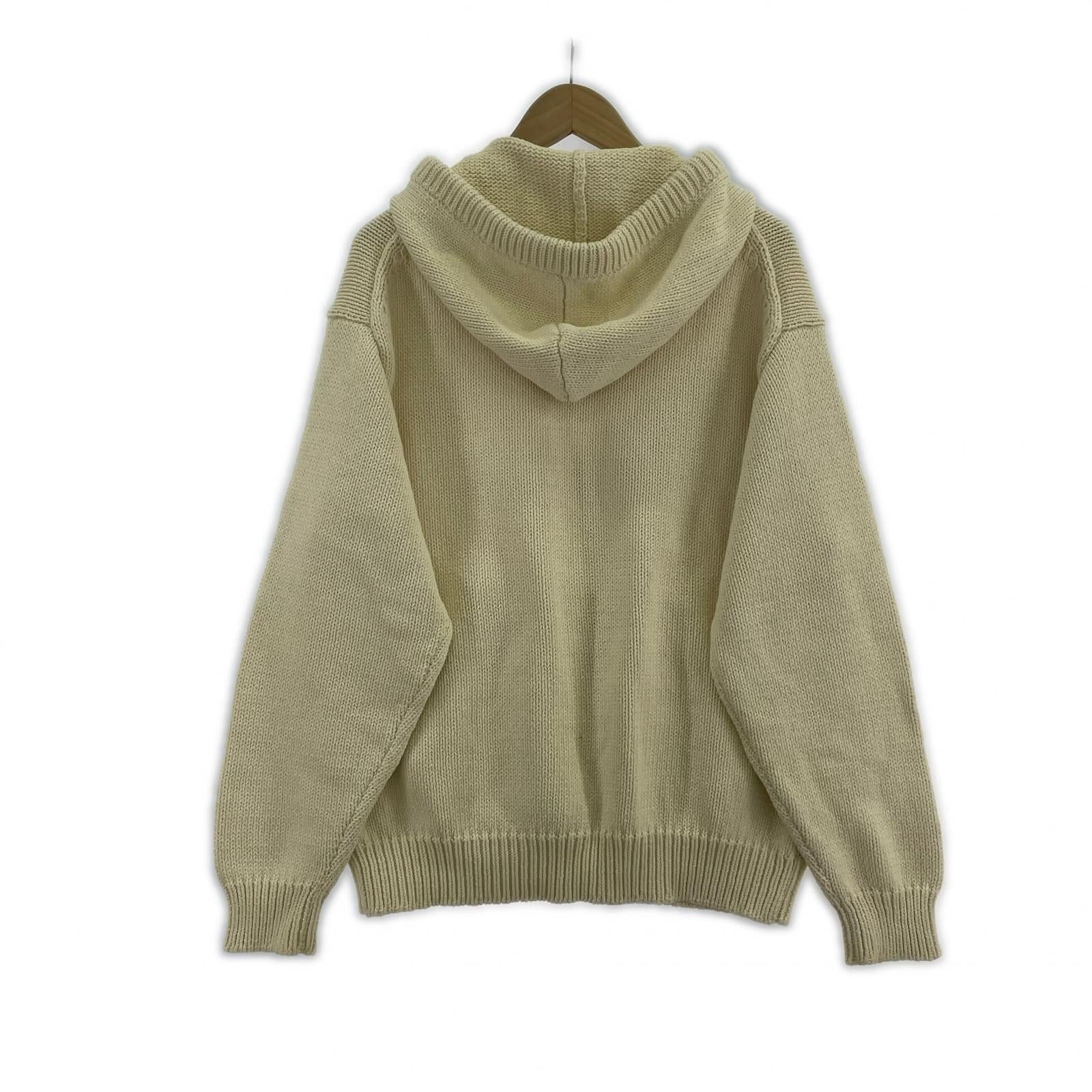 パーカー ×Verdy インターシャニットパーカー IVO (M) M ホワイト