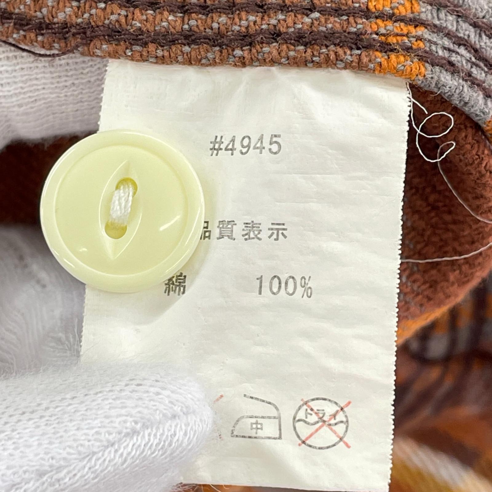長袖シャツ HOUSTON ヘビーネルシャツ 4945 茶 (M) M ブラウン