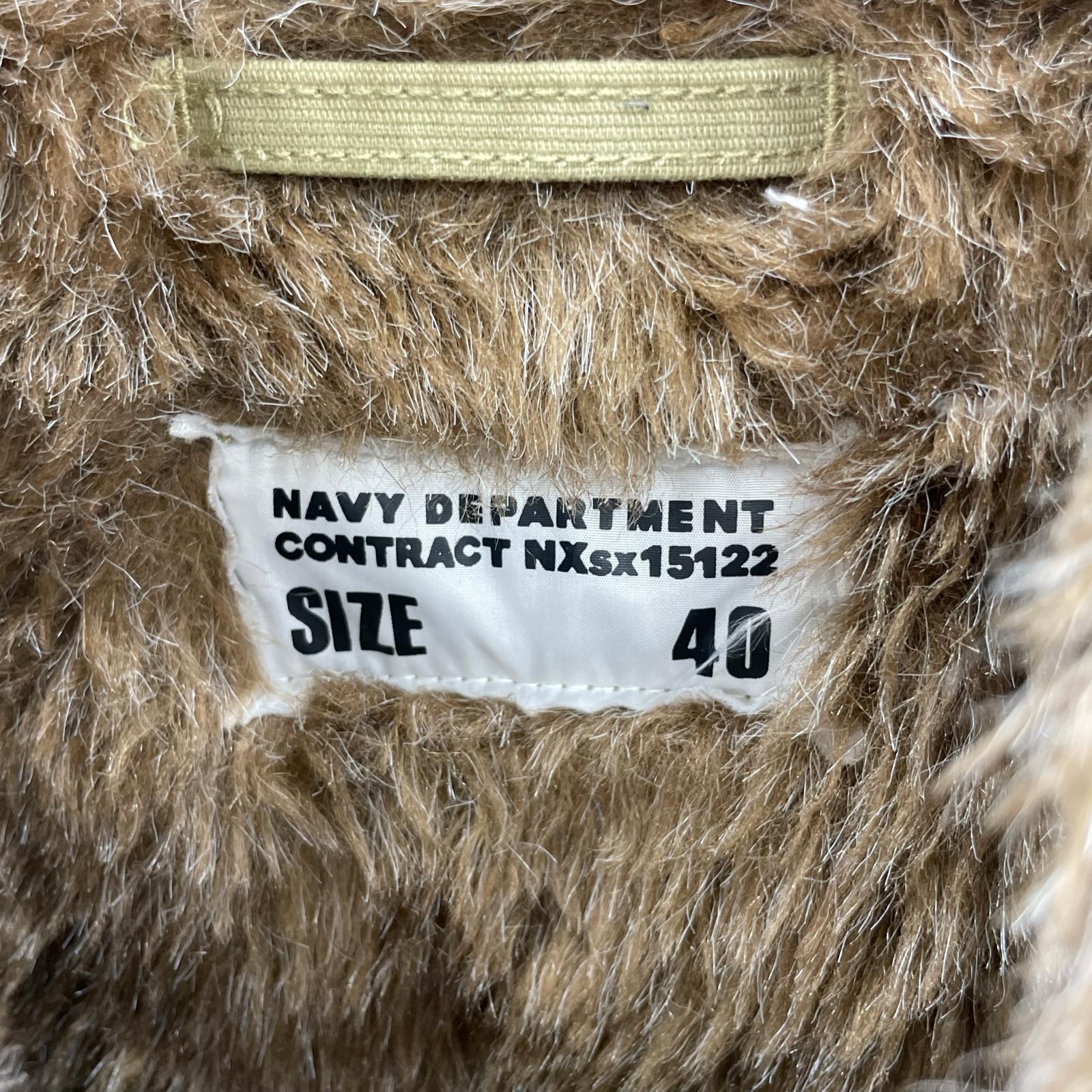 ミリタリージャケット NAVY DEPARTMENT N-1 デッキジャケット 40 カーキ