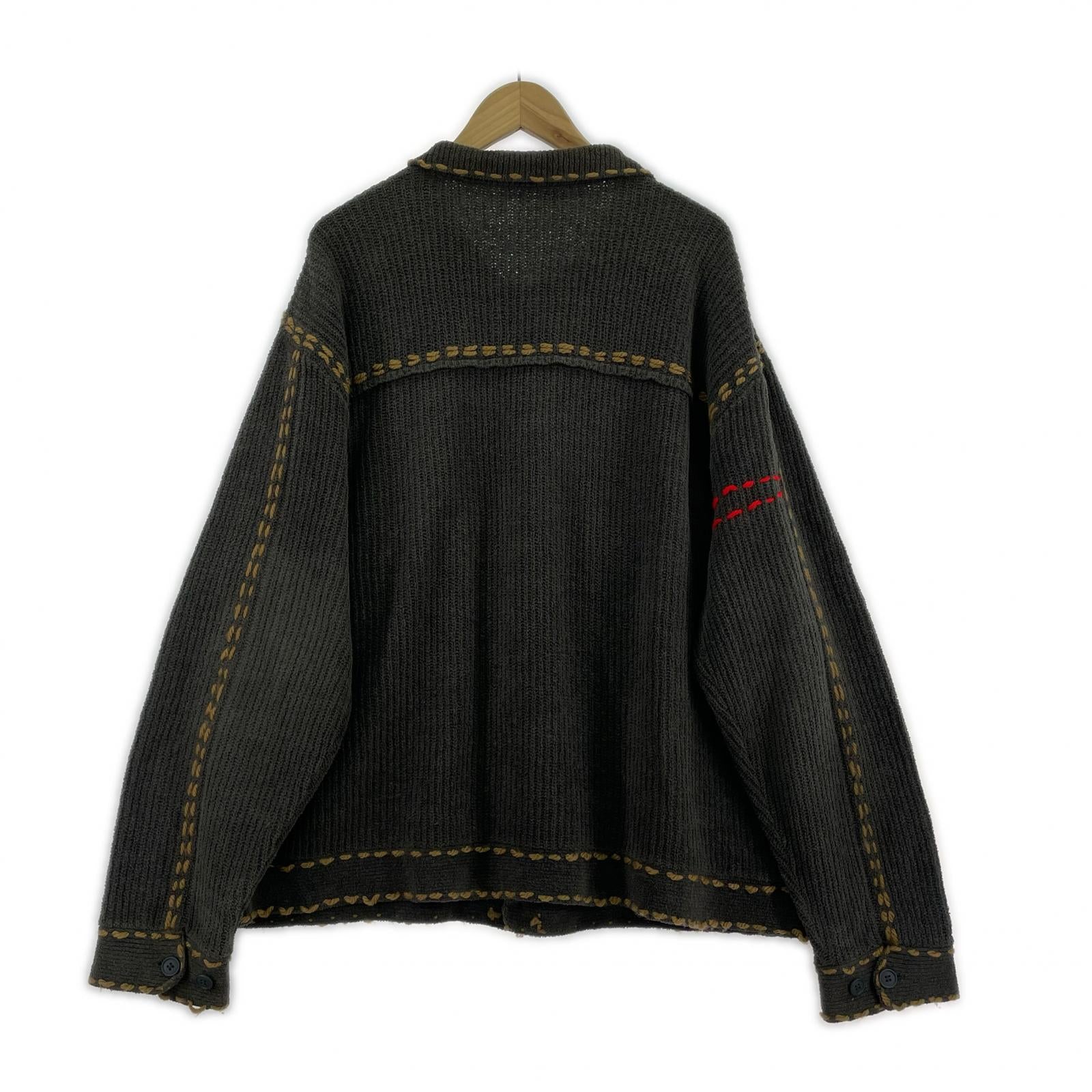 カーディガン 23AW Pg1 Knit カーディガン グレー L グレー