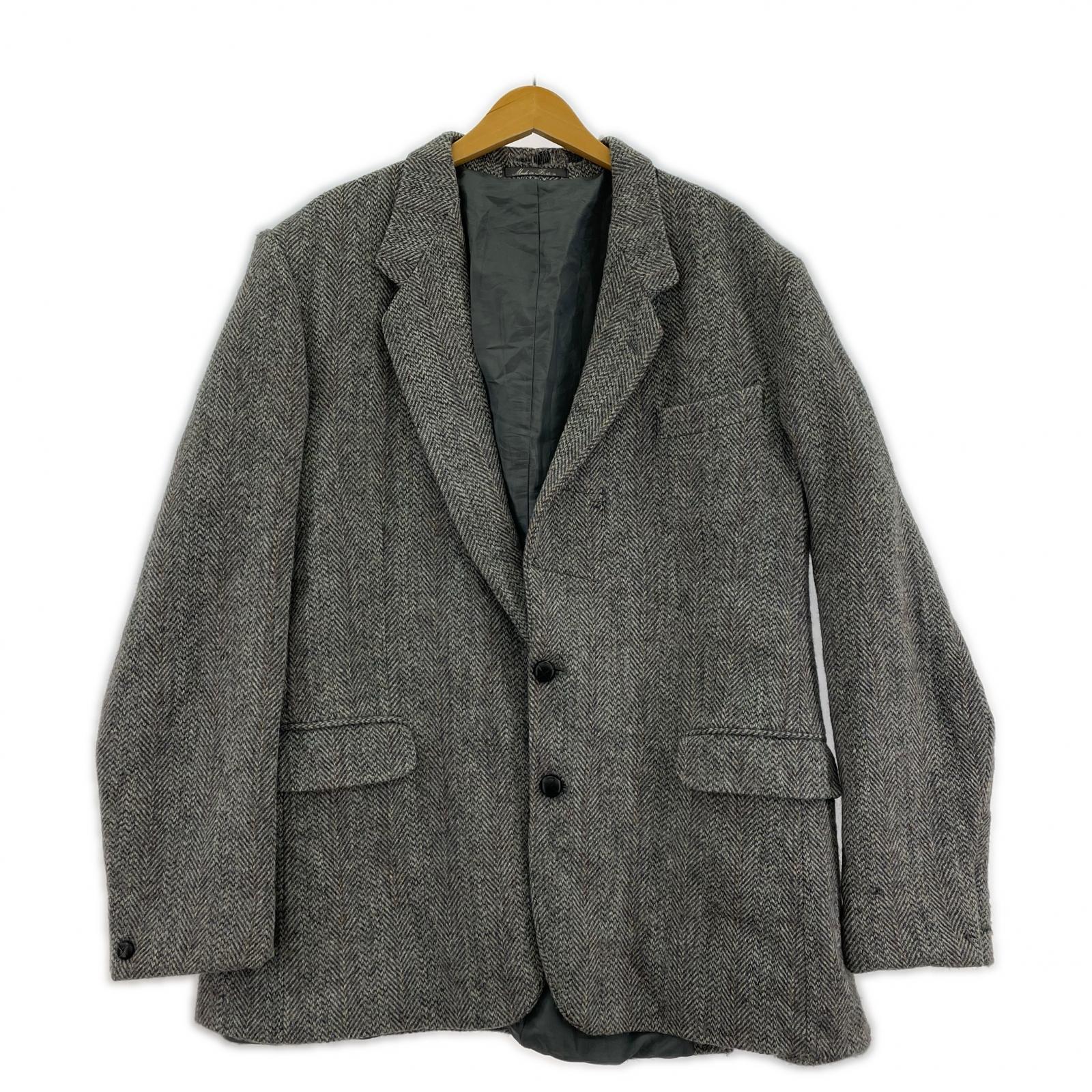 ジャケット 60s シングル ヘリンボーン テーラード (L46)DUNN&Co グレー
