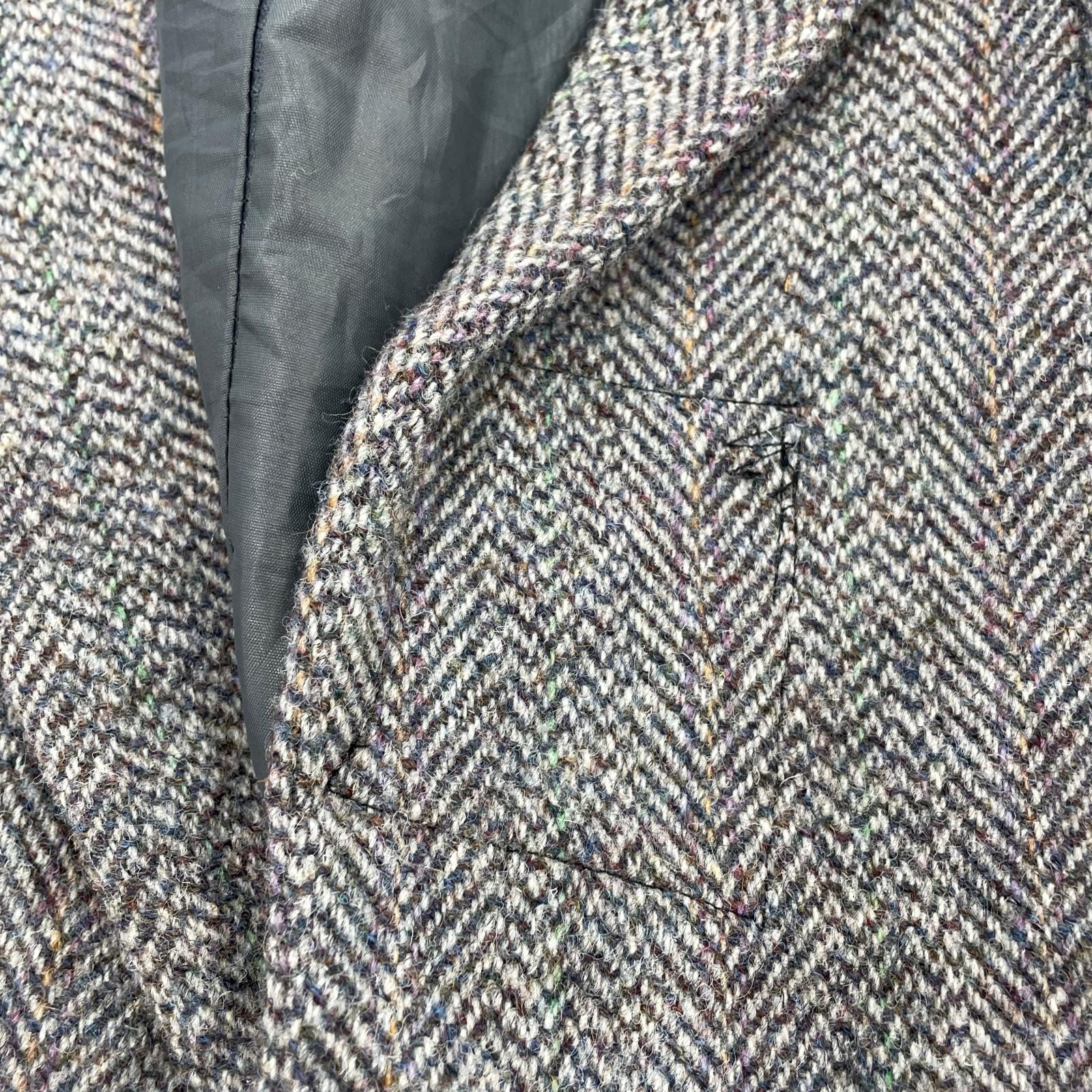 ジャケット 60s シングル ヘリンボーン テーラード (L46)DUNN&Co グレー