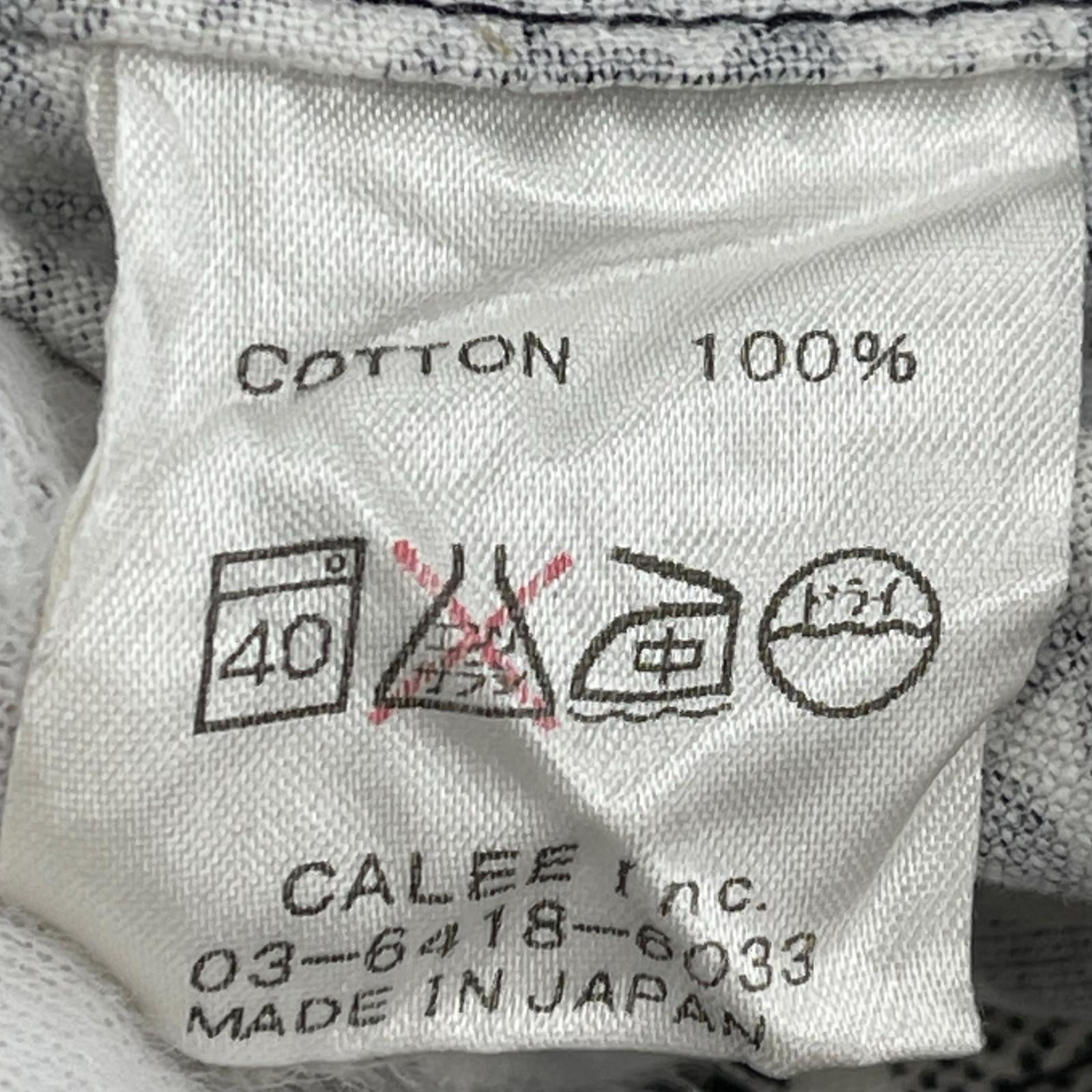 長袖シャツ CALEE L/S総柄シャツ S S ブラック