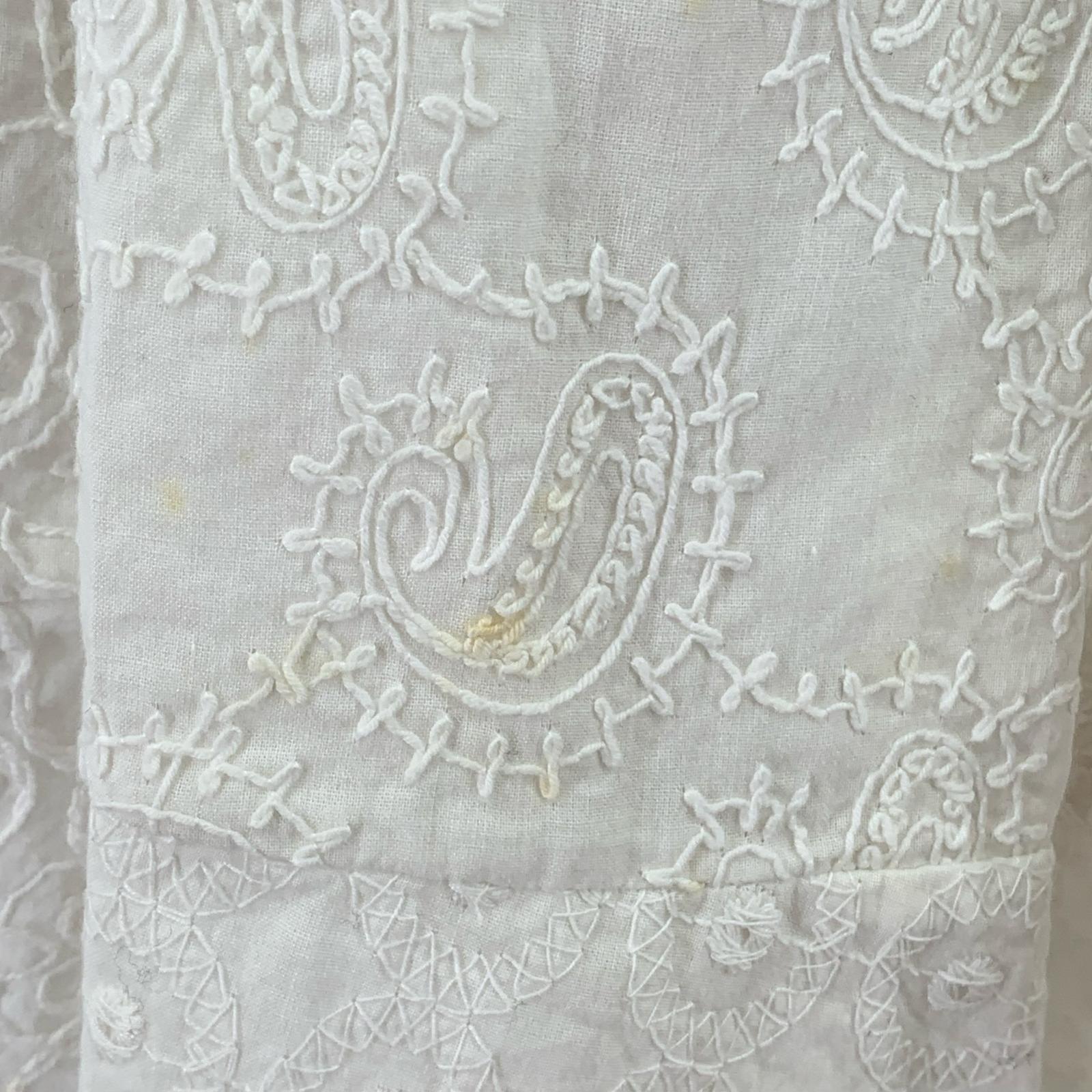 ロングスカート HaaT/コットンスカート/刺繍/WHT/3 ホワイト