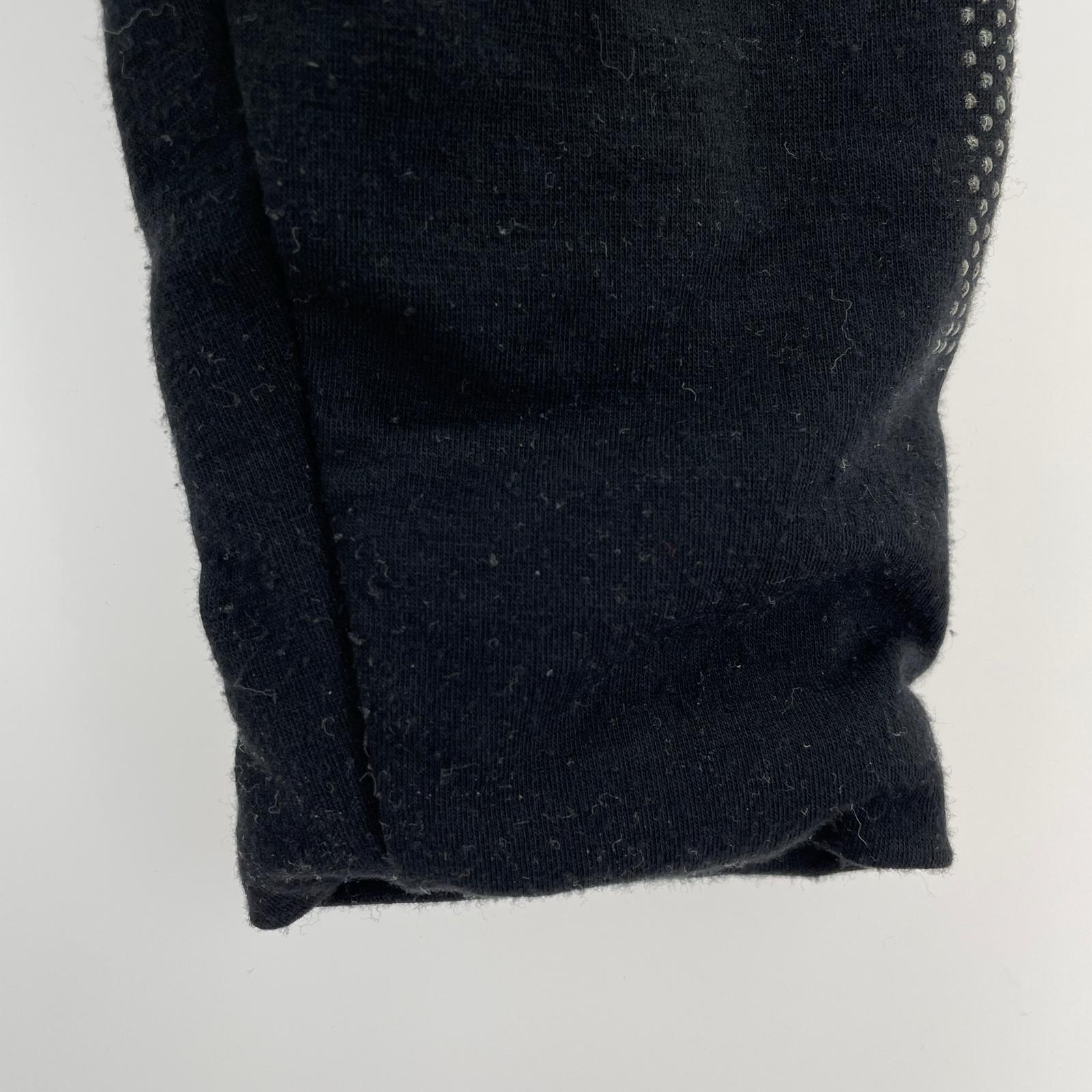 ニット L/Sデザインカットソー 二重構造(M)レーヨン混 BLK M ブラック