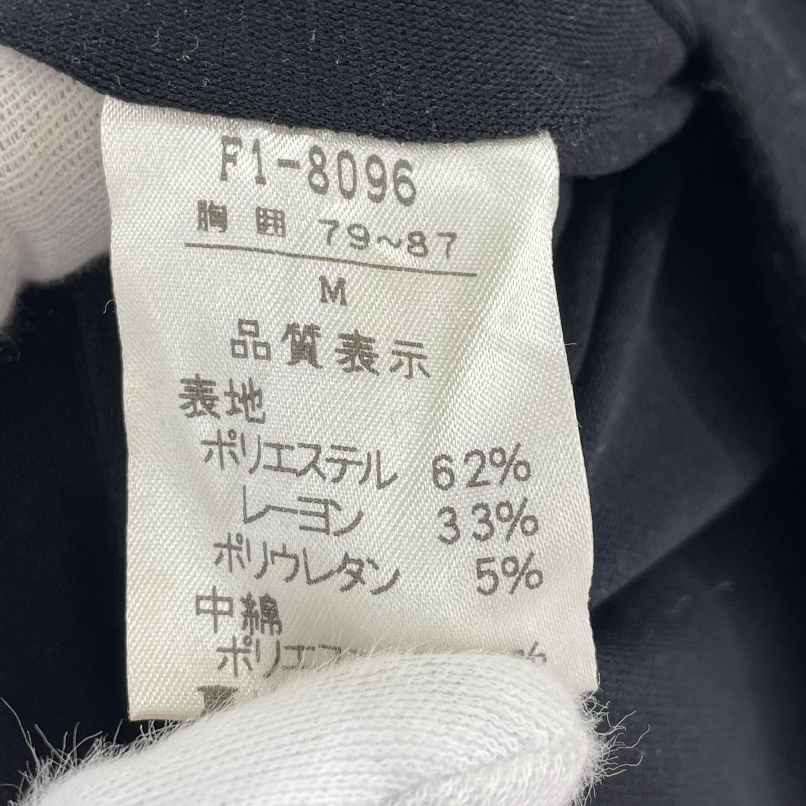 ニット L/Sデザインカットソー 二重構造(M)レーヨン混 BLK M ブラック