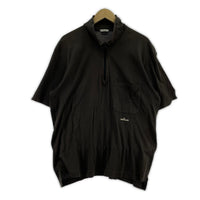半袖Tシャツ 00s ハーフジップ デザインカットソー (L) L ブラウン