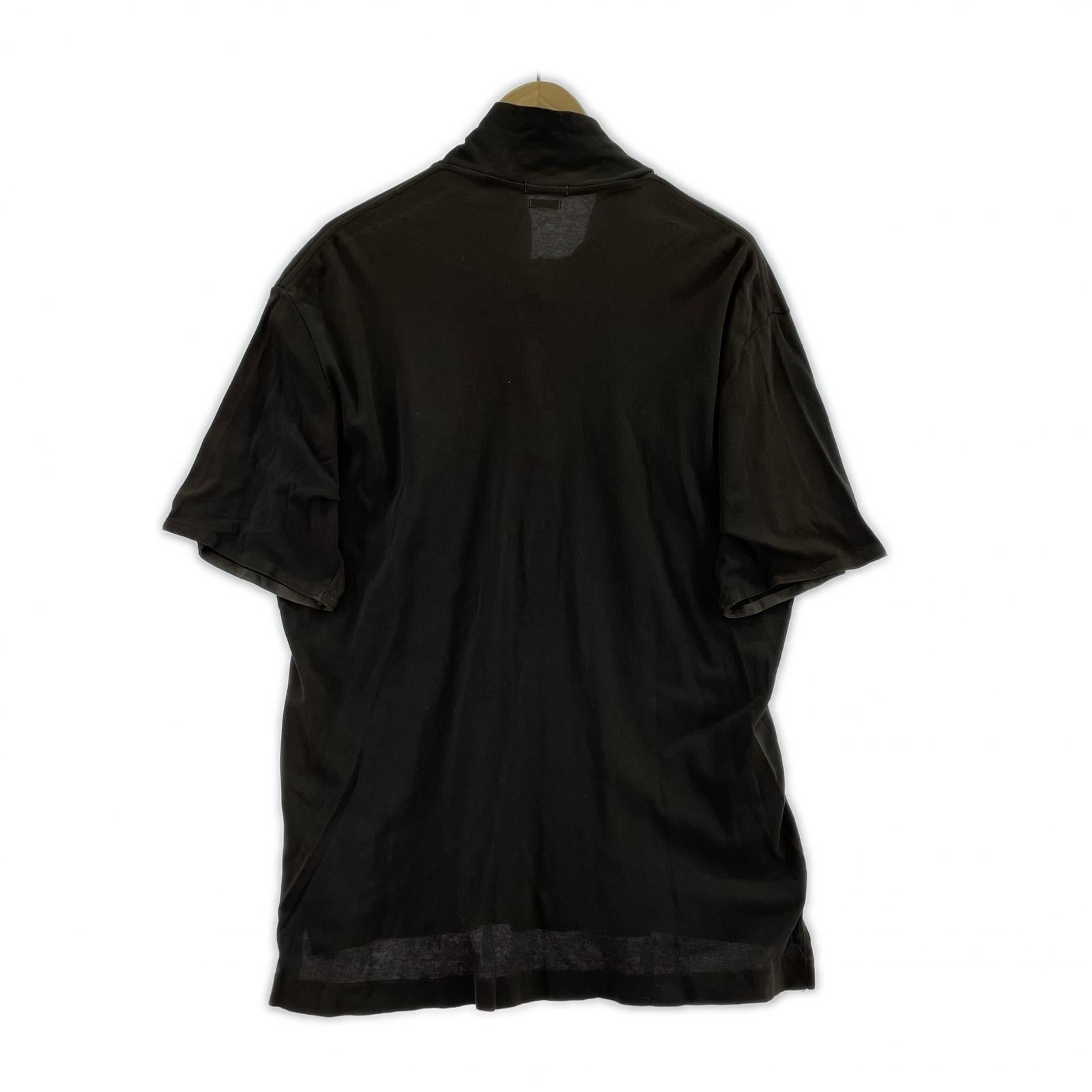 半袖Tシャツ 00s ハーフジップ デザインカットソー (L) L ブラウン