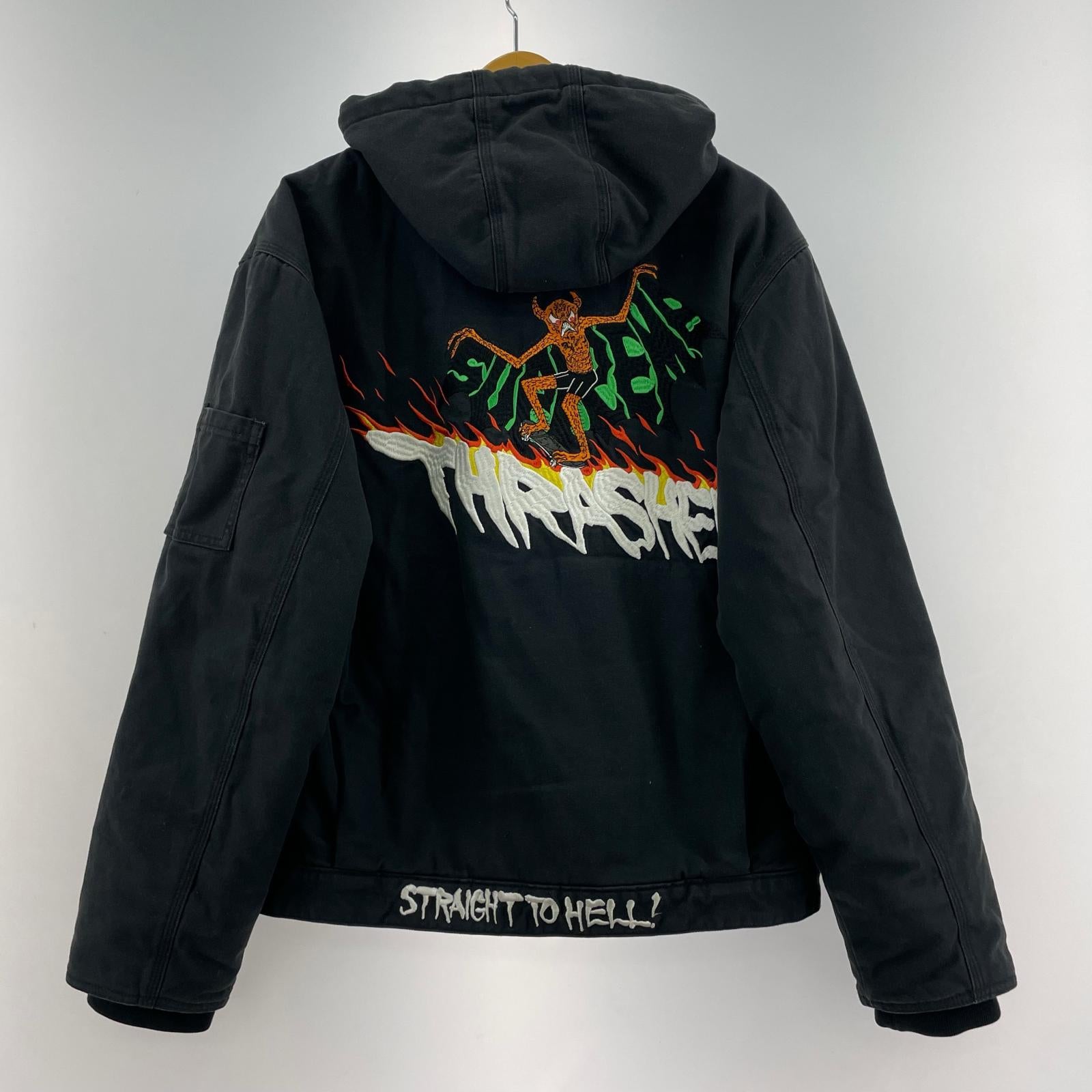 ジャケット THRASHER ダブルネーム ワーク ブラック/M M ブラック